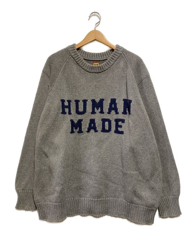 中古・古着通販】HUMAN MADE (ヒューマンメイド) RAGLAN SLEEVE KNIT グレー サイズ:XL｜ブランド・古着通販  トレファク公式【TREFAC FASHION】スマホサイト