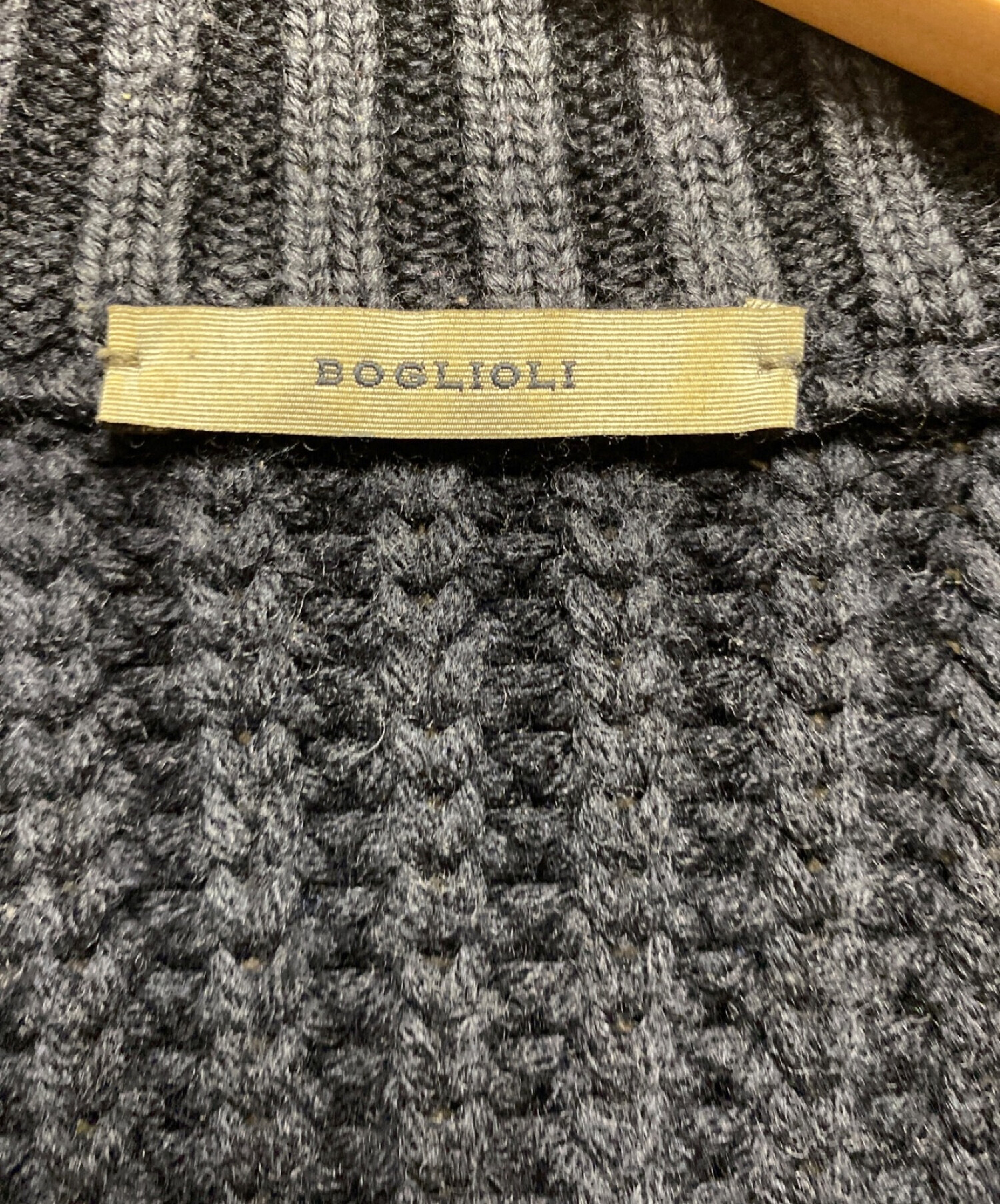 中古・古着通販】BOGLIOLI (ボリオリ) KNIT JACKET ネイビー サイズ:S