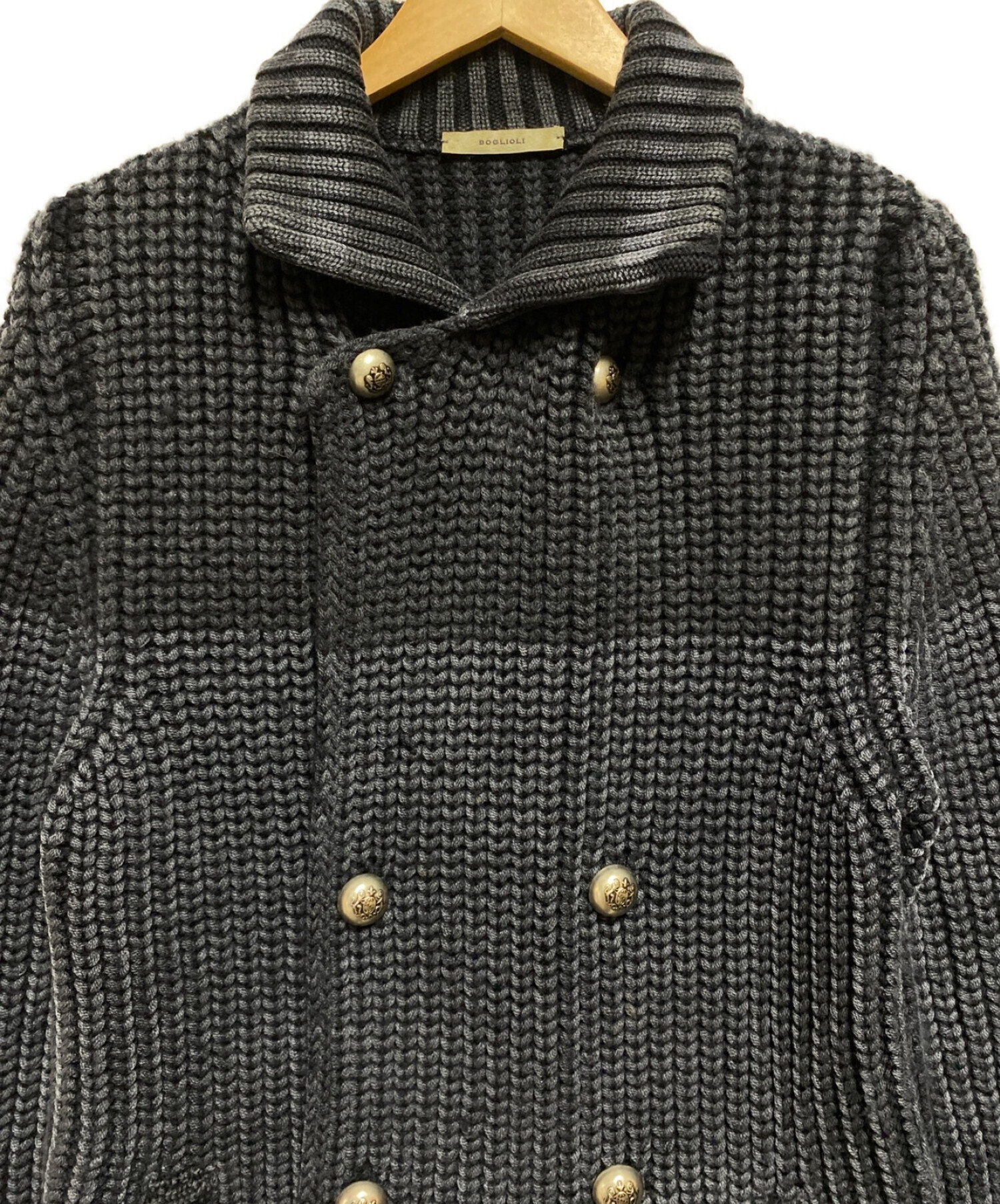 中古・古着通販】BOGLIOLI (ボリオリ) KNIT JACKET ネイビー サイズ:S