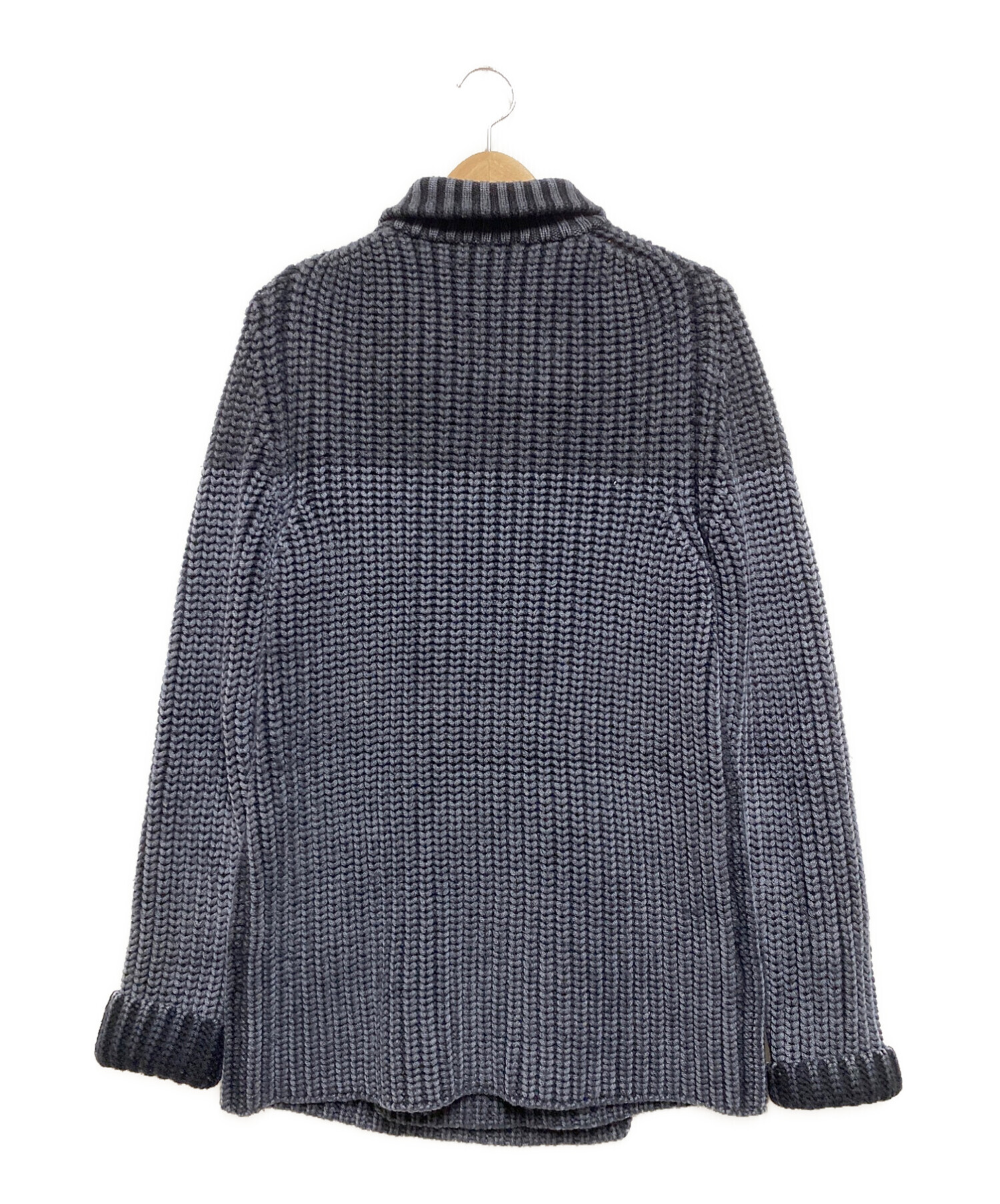 中古・古着通販】BOGLIOLI (ボリオリ) KNIT JACKET ネイビー サイズ:S