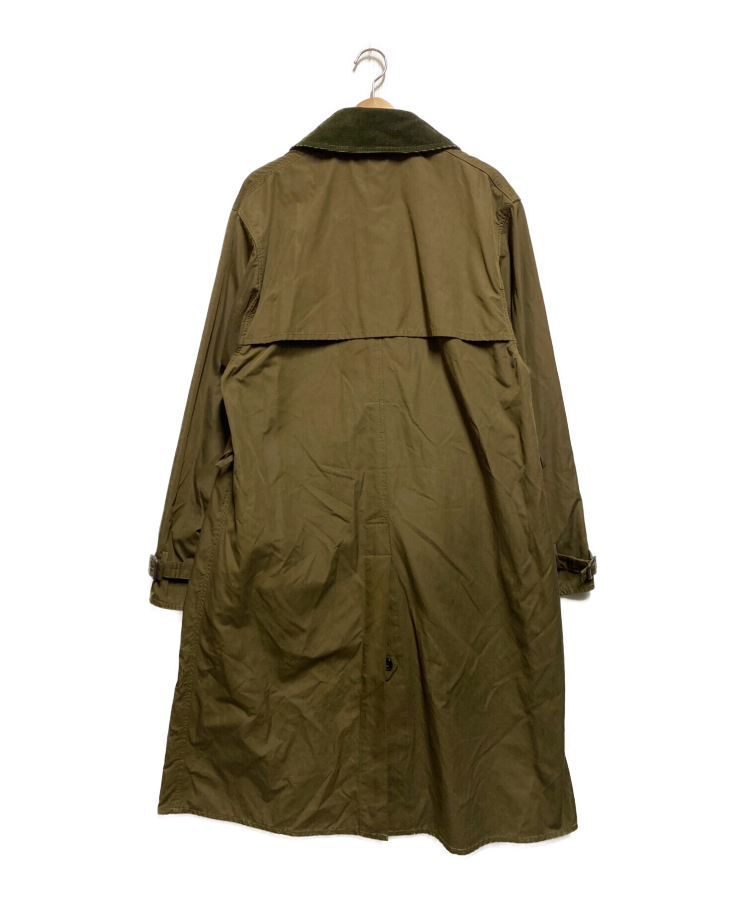 Barbour (バブアー) BEAMS F (ビームスエフ) 別注 WHITLEY ピーチスキントレンチコート オリーブ サイズ:42