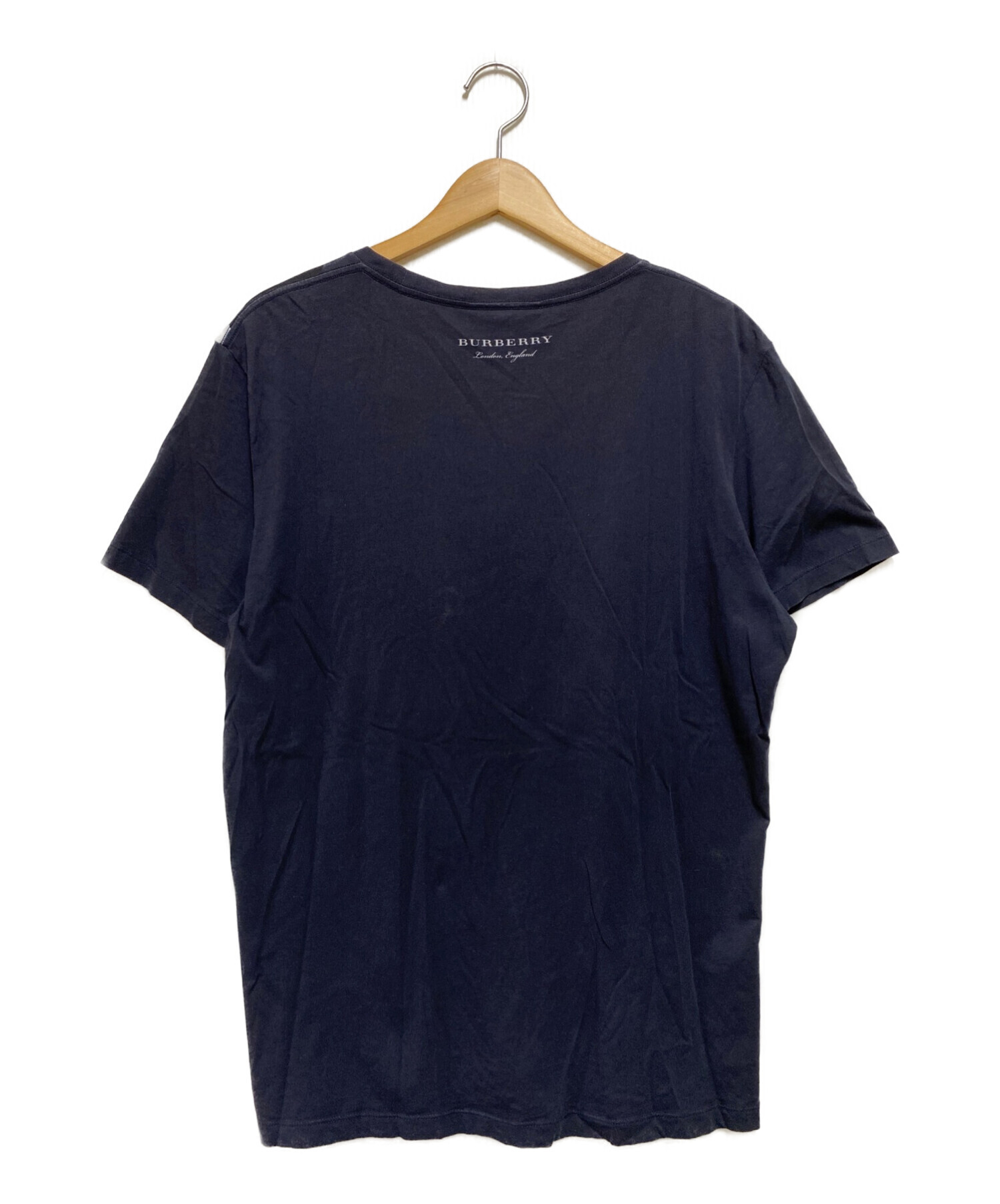 中古・古着通販】BURBERRY (バーバリー) Tシャツ ネイビー サイズ:L