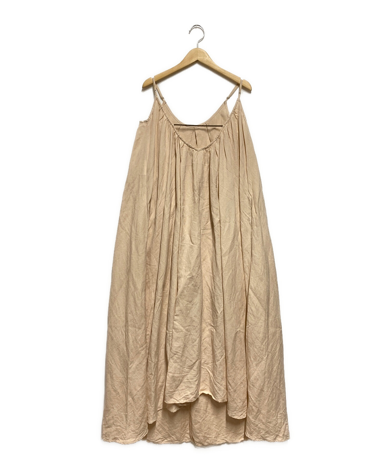 ALEXIASTAM Linen Summer Maxi Dress カーキ - ロングワンピース