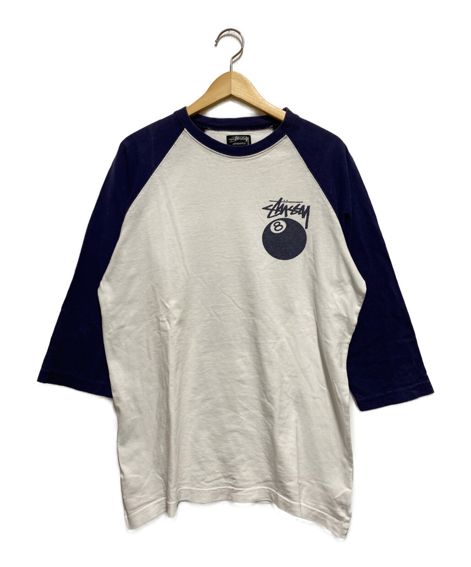 STUSSY ラグランシャツ 黒×紺 - greenprint.co.mz