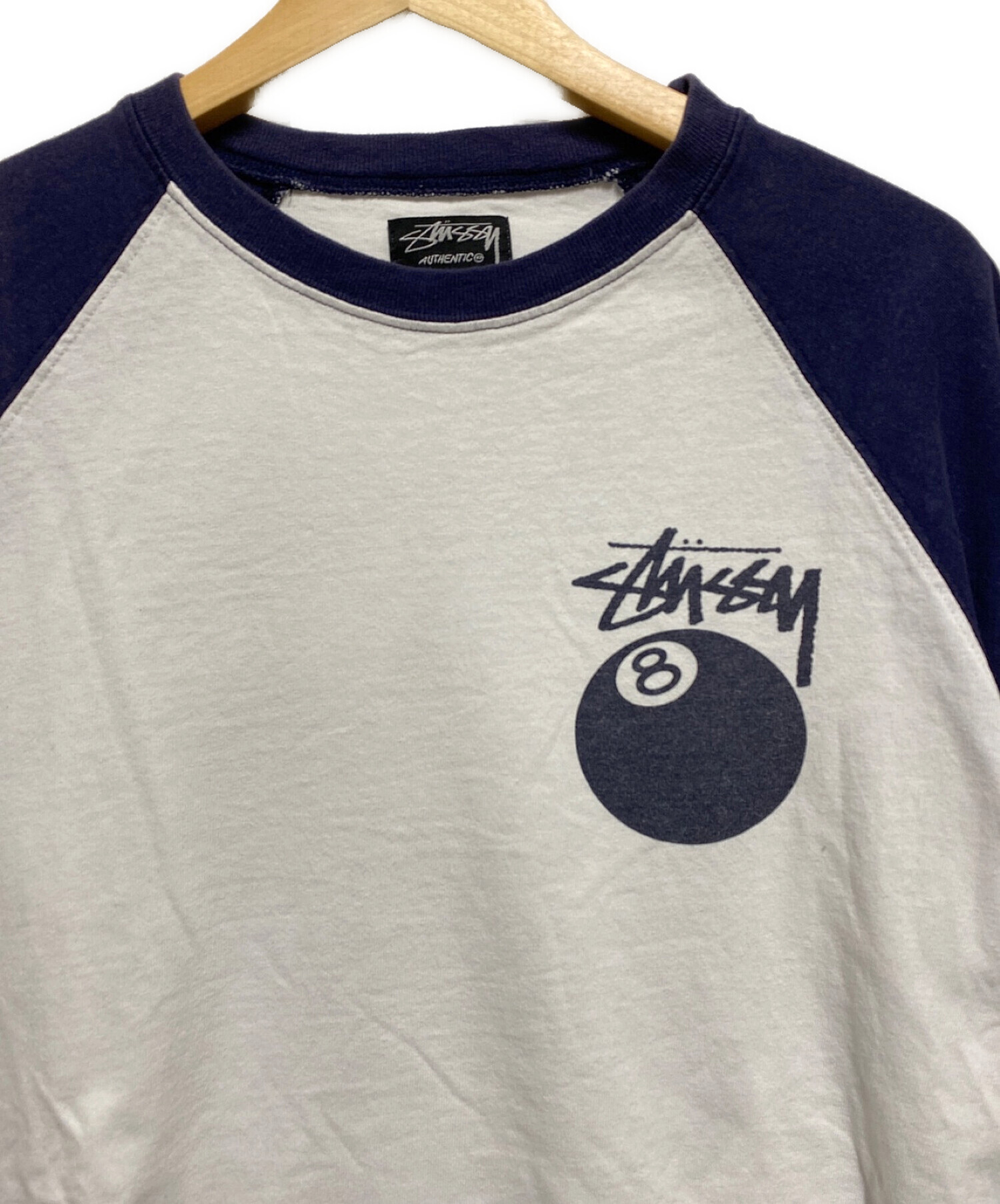 中古・古着通販】stussy (ステューシー) 00'ｓラグラン8ボールTシャツ