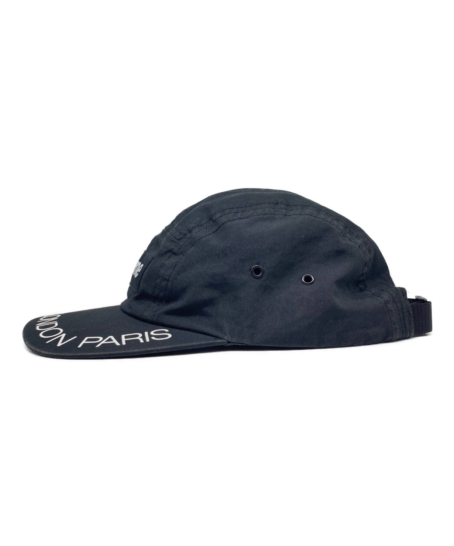 SUPREME (シュプリーム) Visor print camp cap ブラック