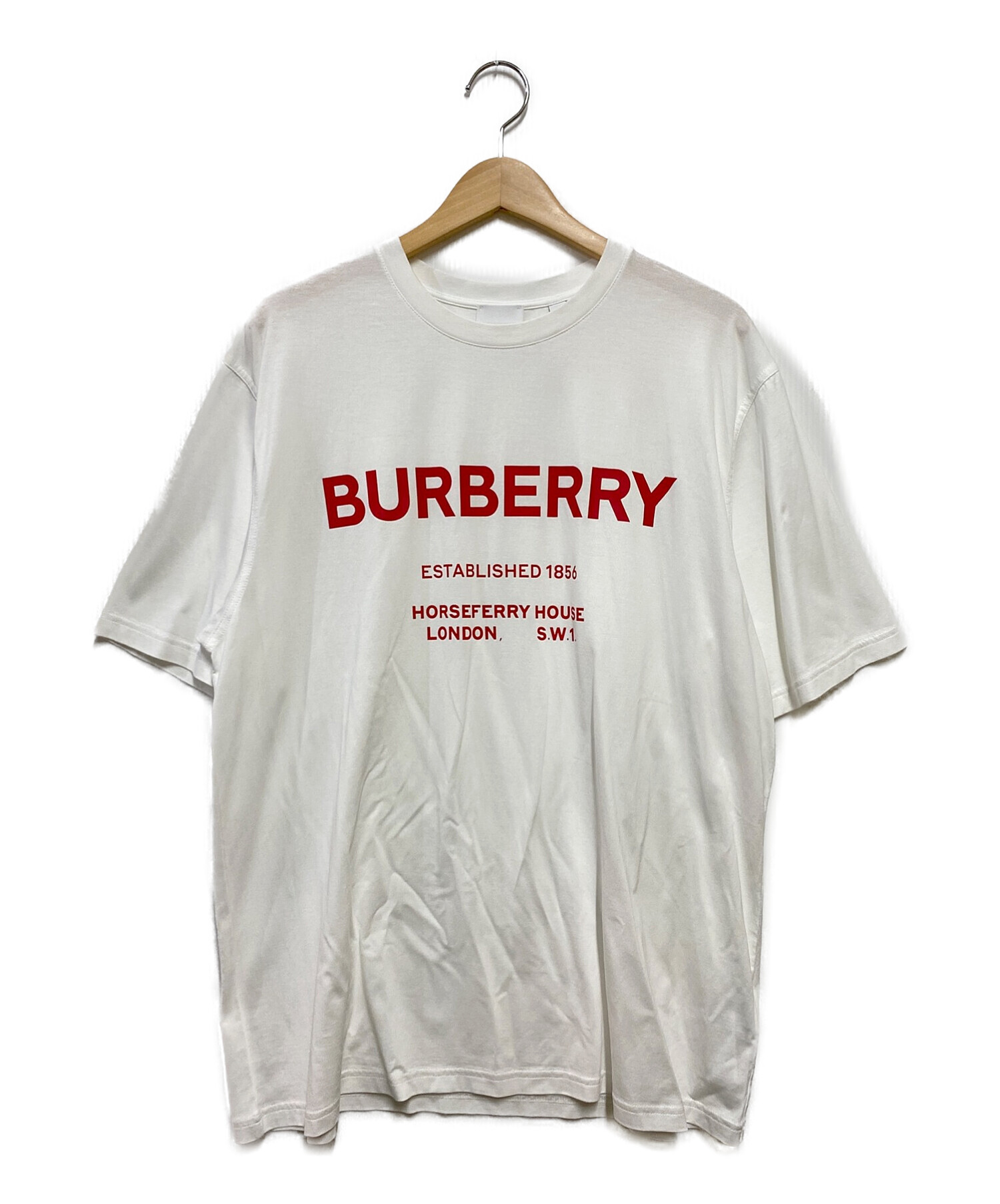 中古・古着通販】BURBERRY (バーバリー) ロゴプリントTシャツ ホワイト