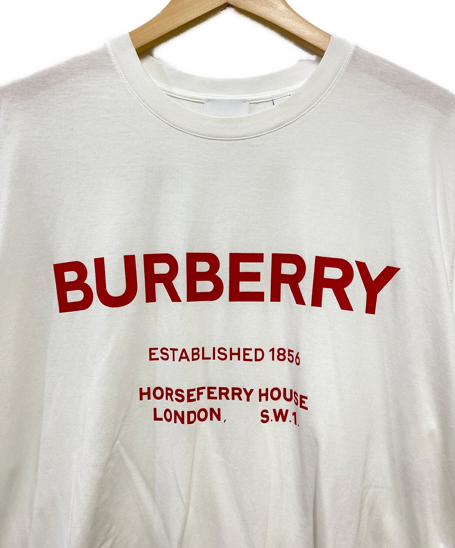 中古・古着通販】BURBERRY (バーバリー) ロゴプリントTシャツ ホワイト