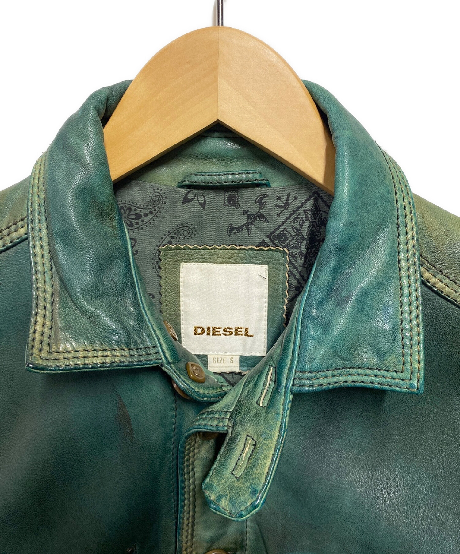 中古・古着通販】DIESEL (ディーゼル) エイジング加工ラムレザー