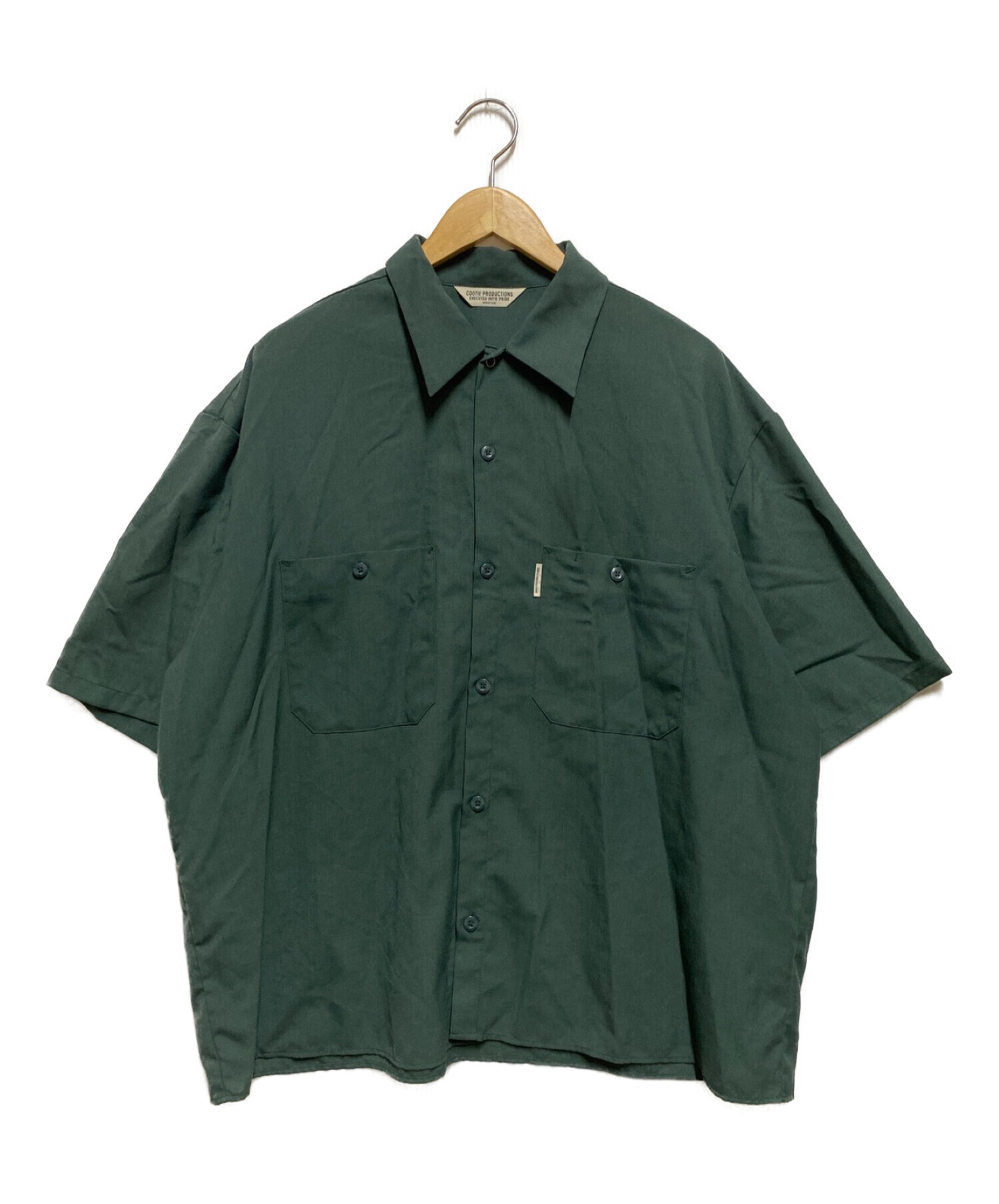 COOTIE PRODUCTIONS (クーティープロダクツ) T/W Work S/S Shirt グリーン サイズ:М