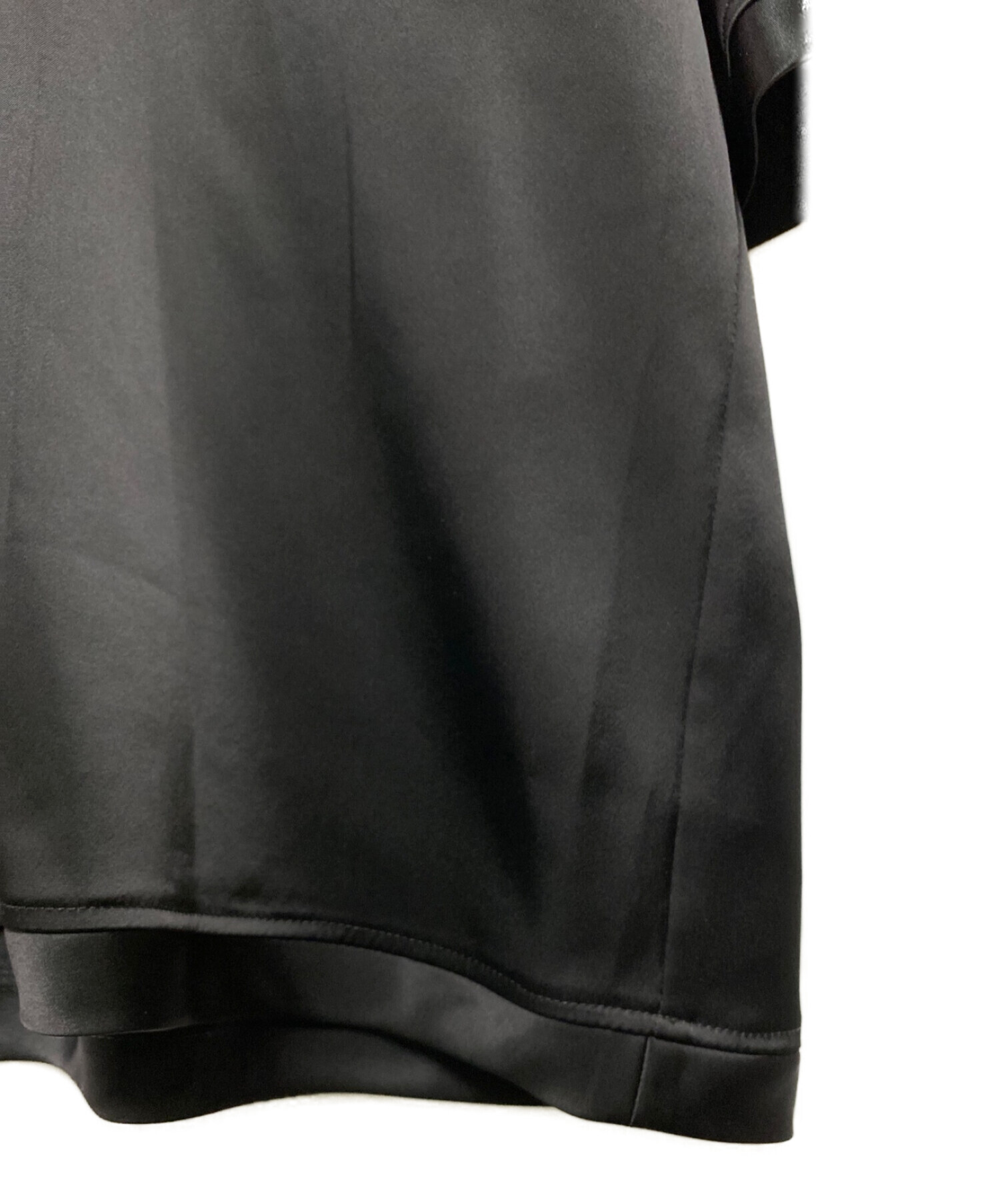 ENFOLD (エンフォルド) ミッションサテンTシャツ ブラック サイズ:38