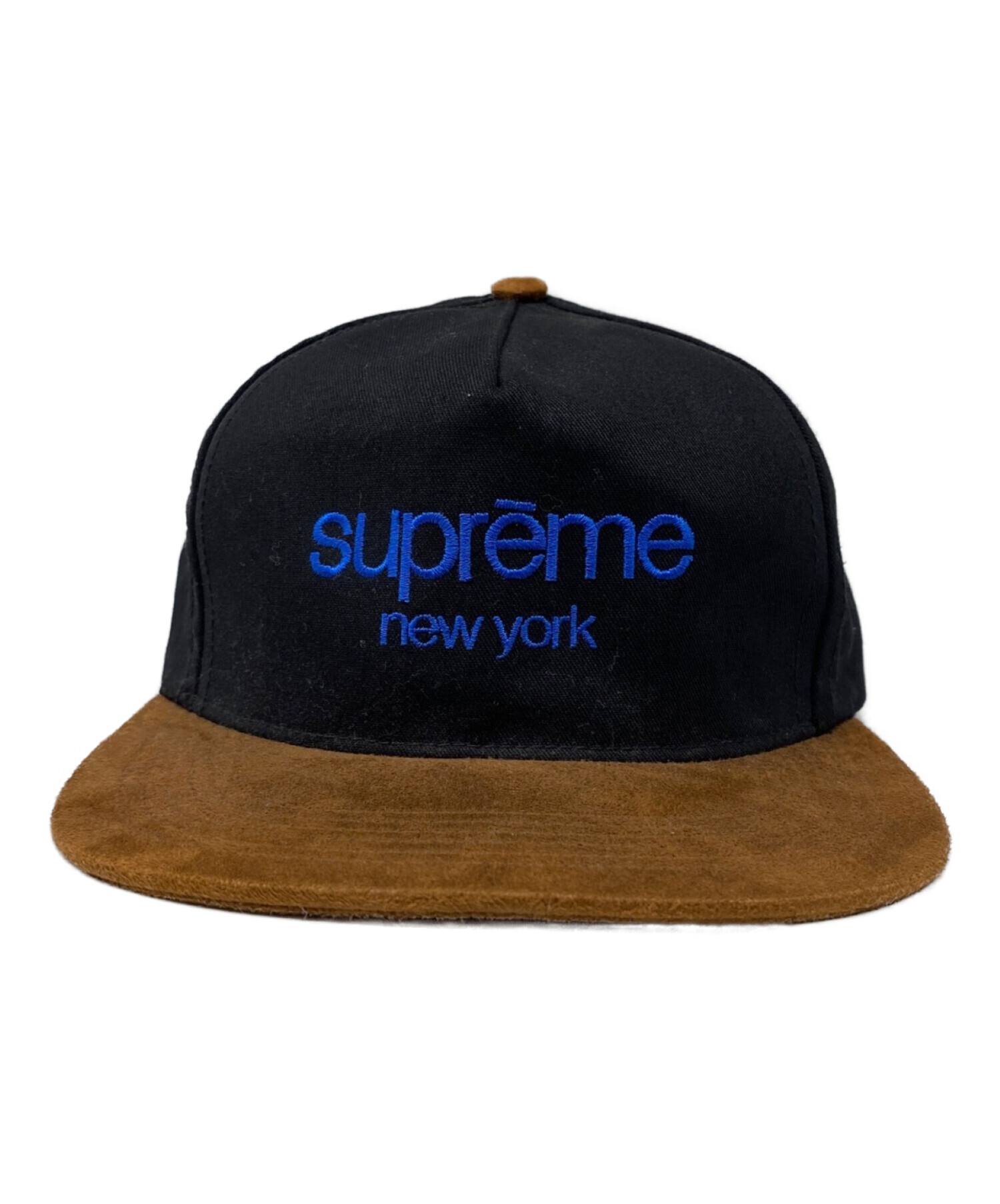 SUPREME (シュプリーム) Classic Logo Suede Visor 5-Panel ブラック