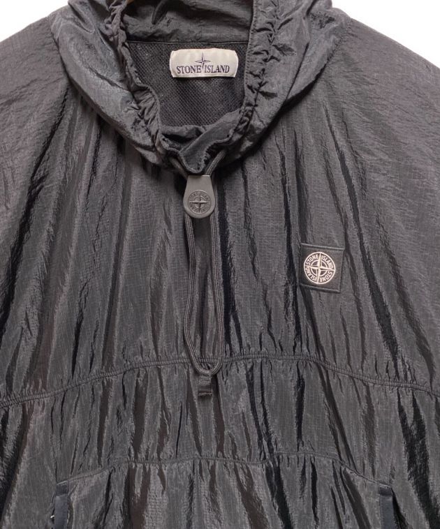 STONE ISLAND (ストーンアイランド) GARMENT DYED NYLON RIPSTOP METAL SMOCK JACKET ブラック  サイズ:L