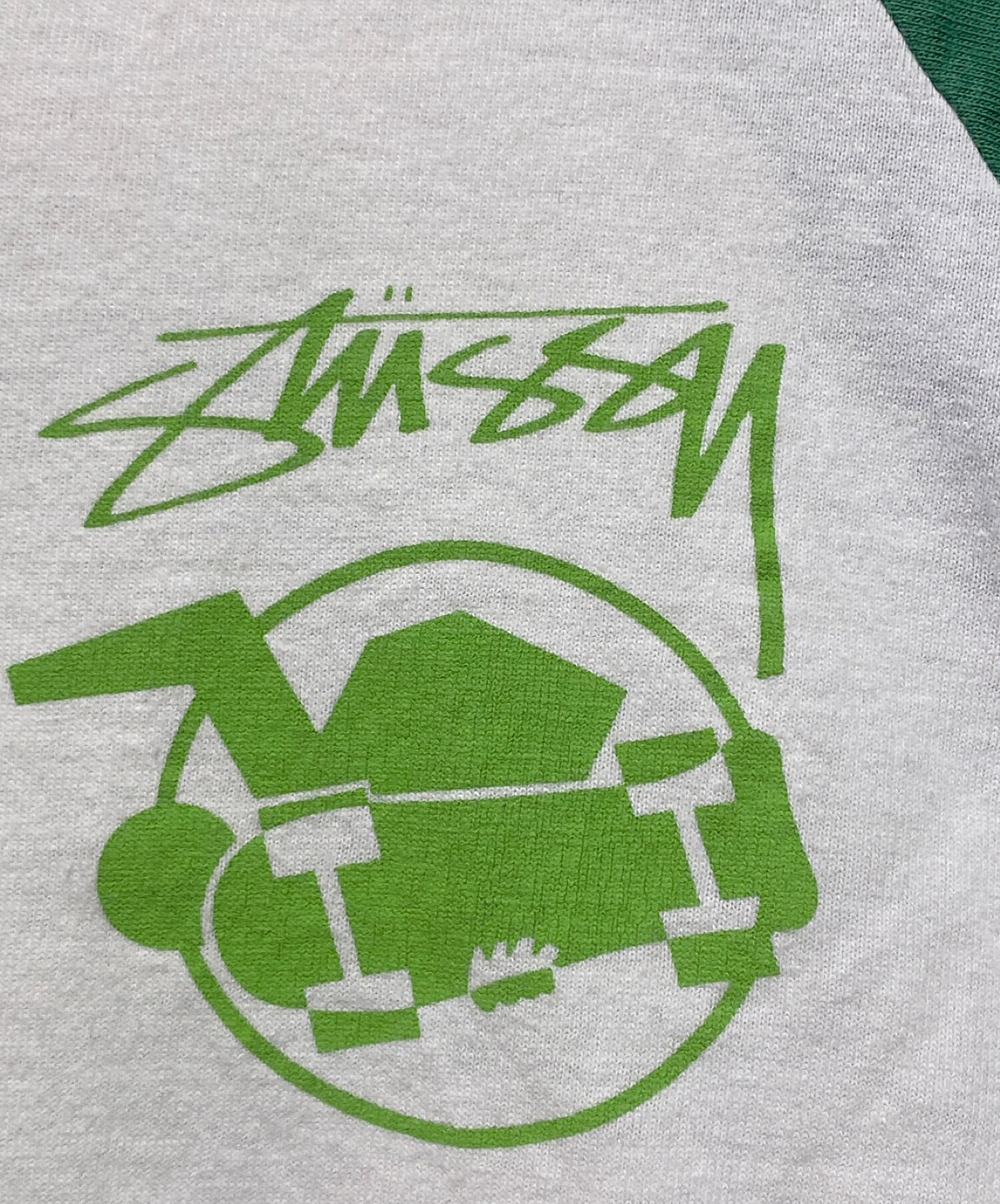 stussy (ステューシー) ［古着］90's スケートマンラグランTシャツ グリーン サイズ:М