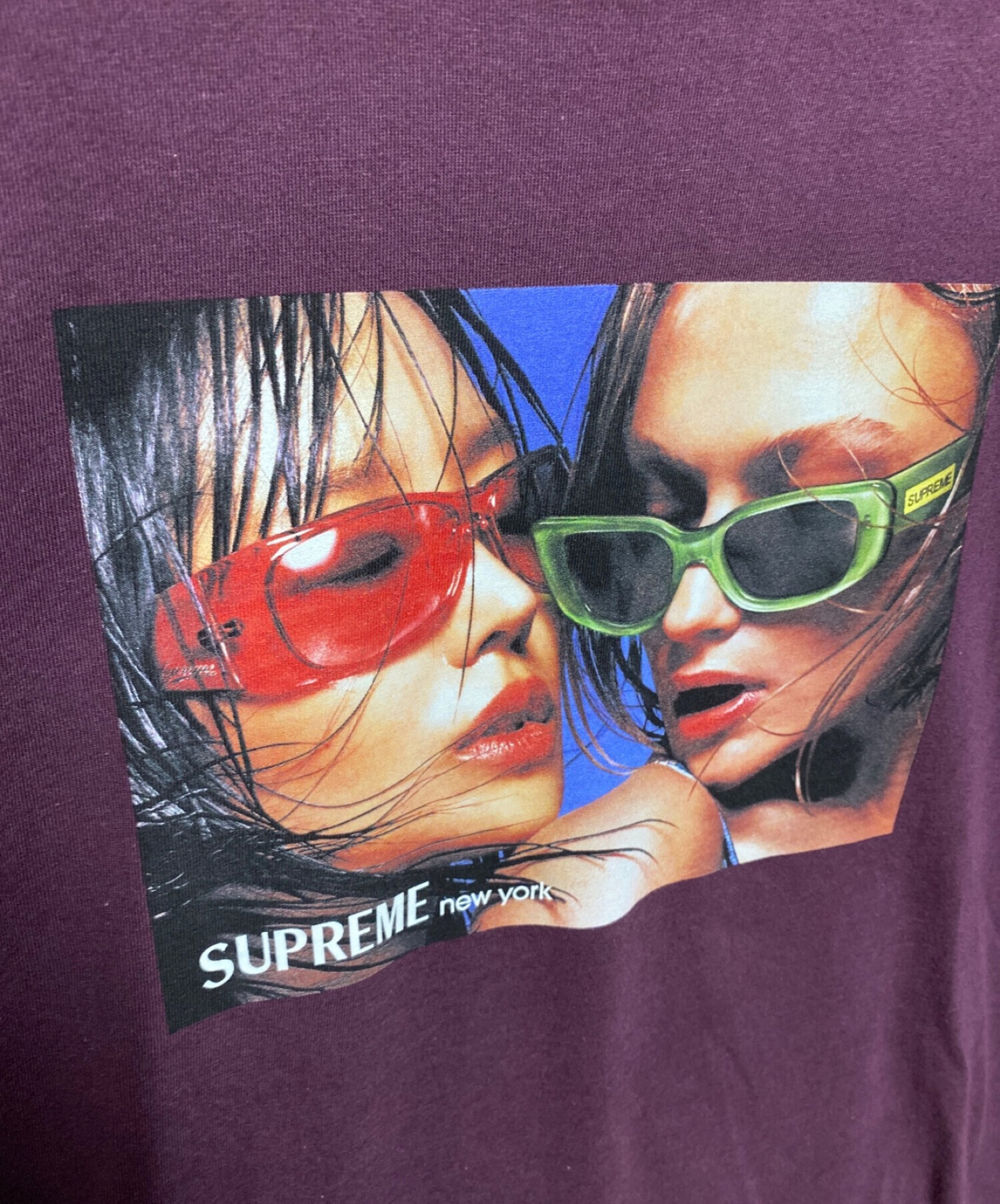 SUPREME (シュプリーム) Eyewear Tee ボルドー サイズ:М