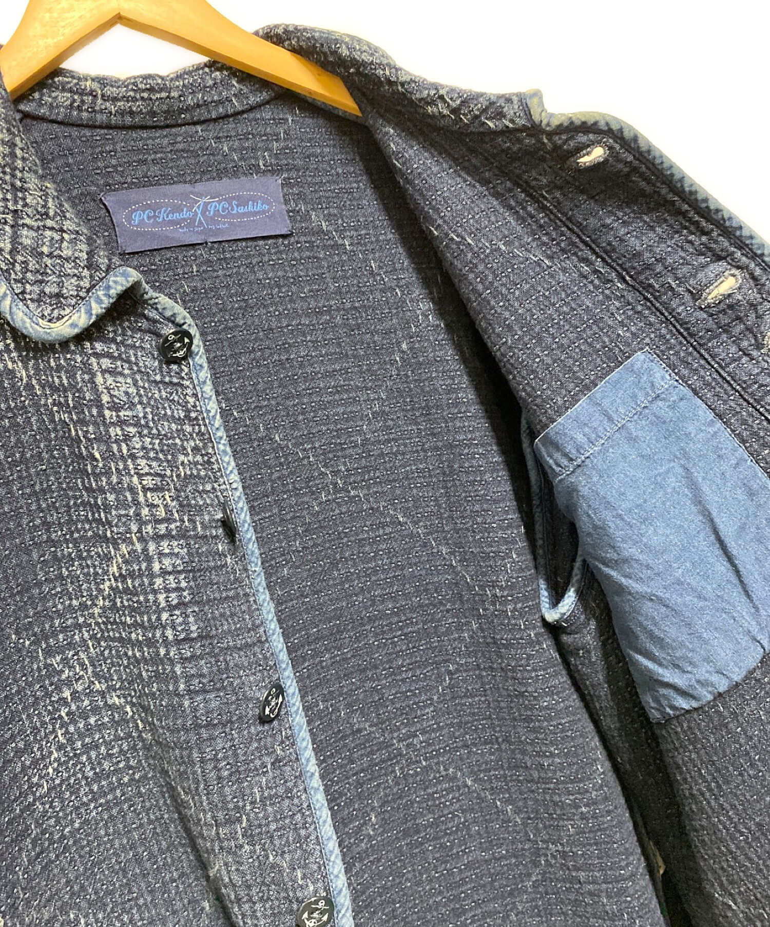 Porter Classic (ポータークラシック) SASHIKO FRENCH JACKET インディゴ サイズ:М