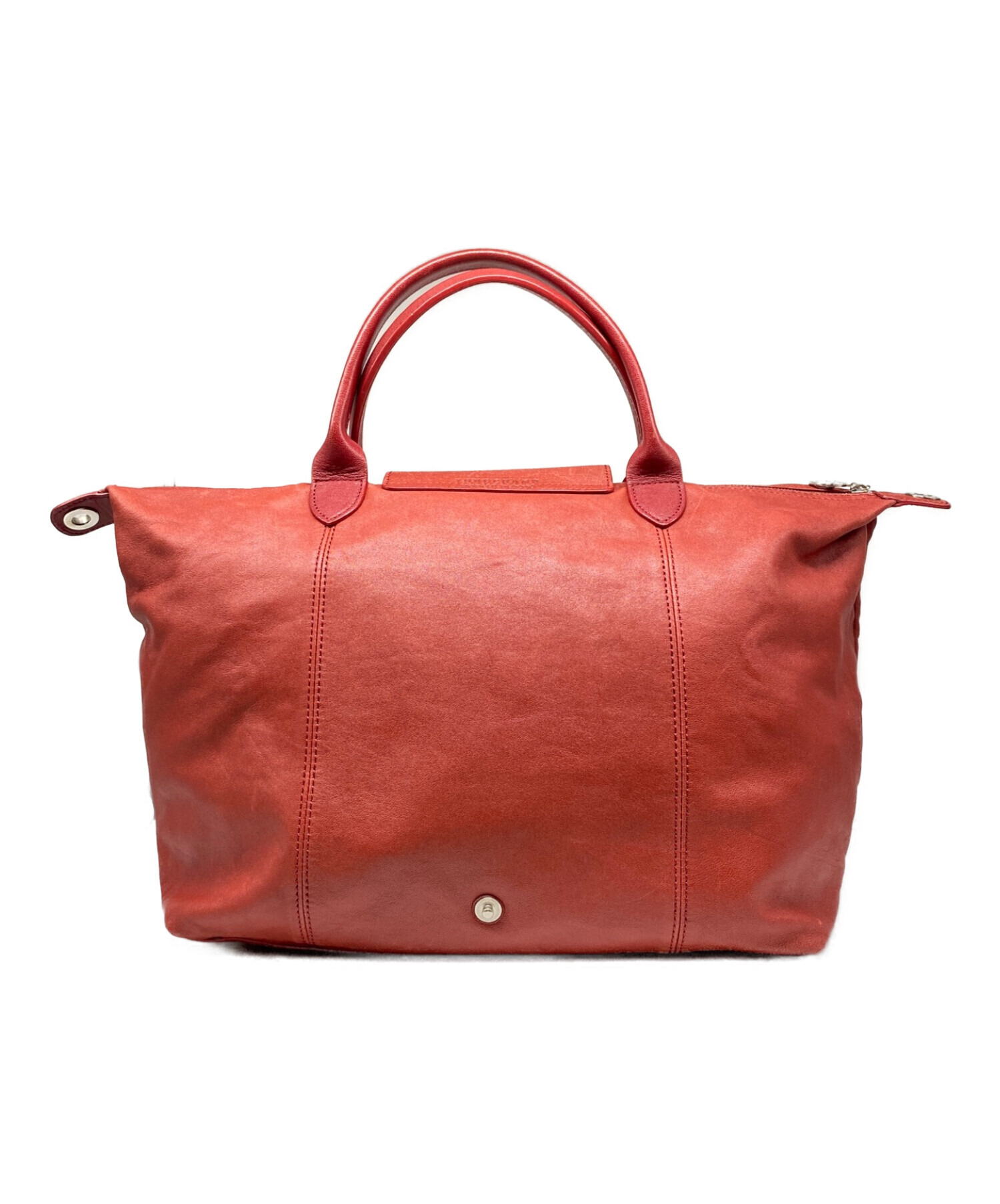 LONGCHAMP (ロンシャン) レザー ル プリアージュ キュイール 2WAY トートバッグ レッド