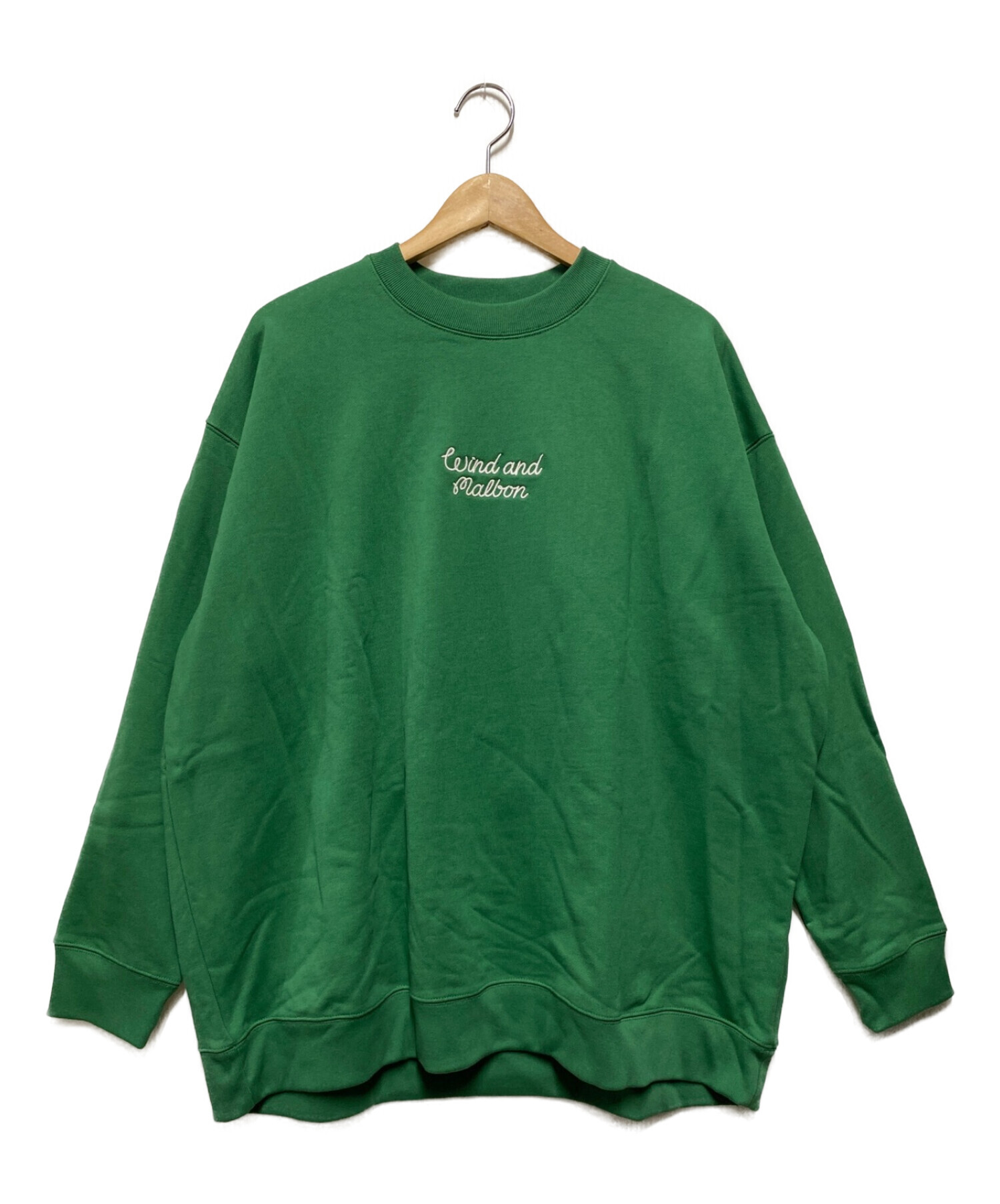 WIND AND SEA (ウィンダンシー) MALBON (マルボン) CREW NECK SWEAT グリーン サイズ:L