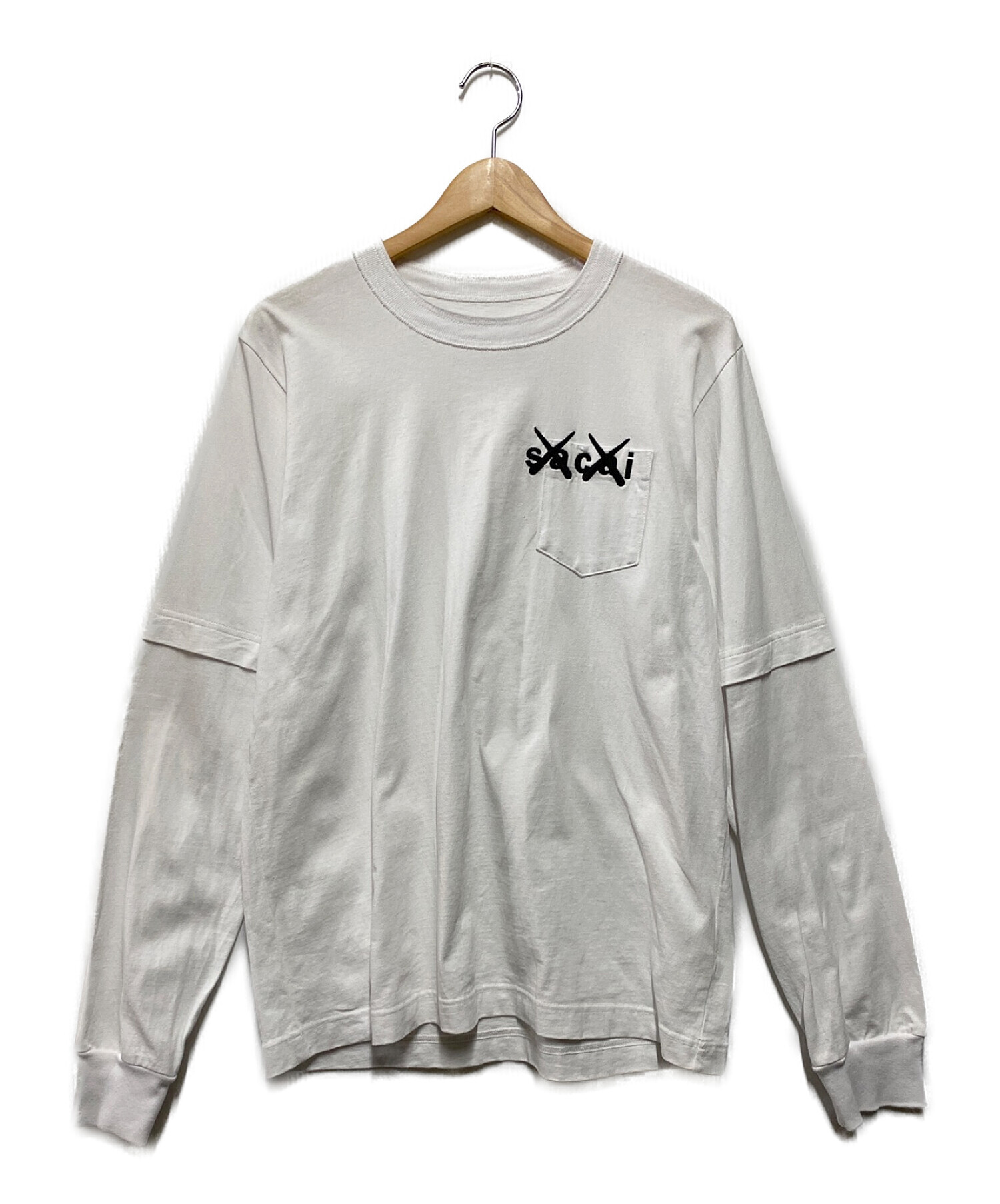 sacai KAWS Embroidery LongSleeve T-Shirt