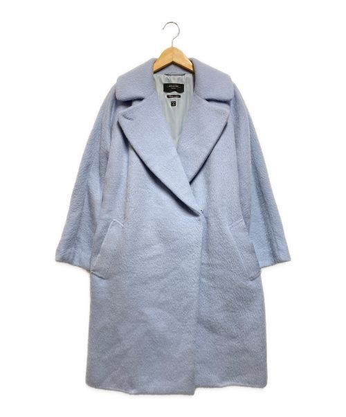 【中古・古着通販】WEEKEND Max Mara (ウィークエンド マックスマーラ) シャギーアルパカ バージンウールロングコート ブルー  サイズ:36｜ブランド・古着通販 トレファク公式【TREFAC FASHION】スマホサイト