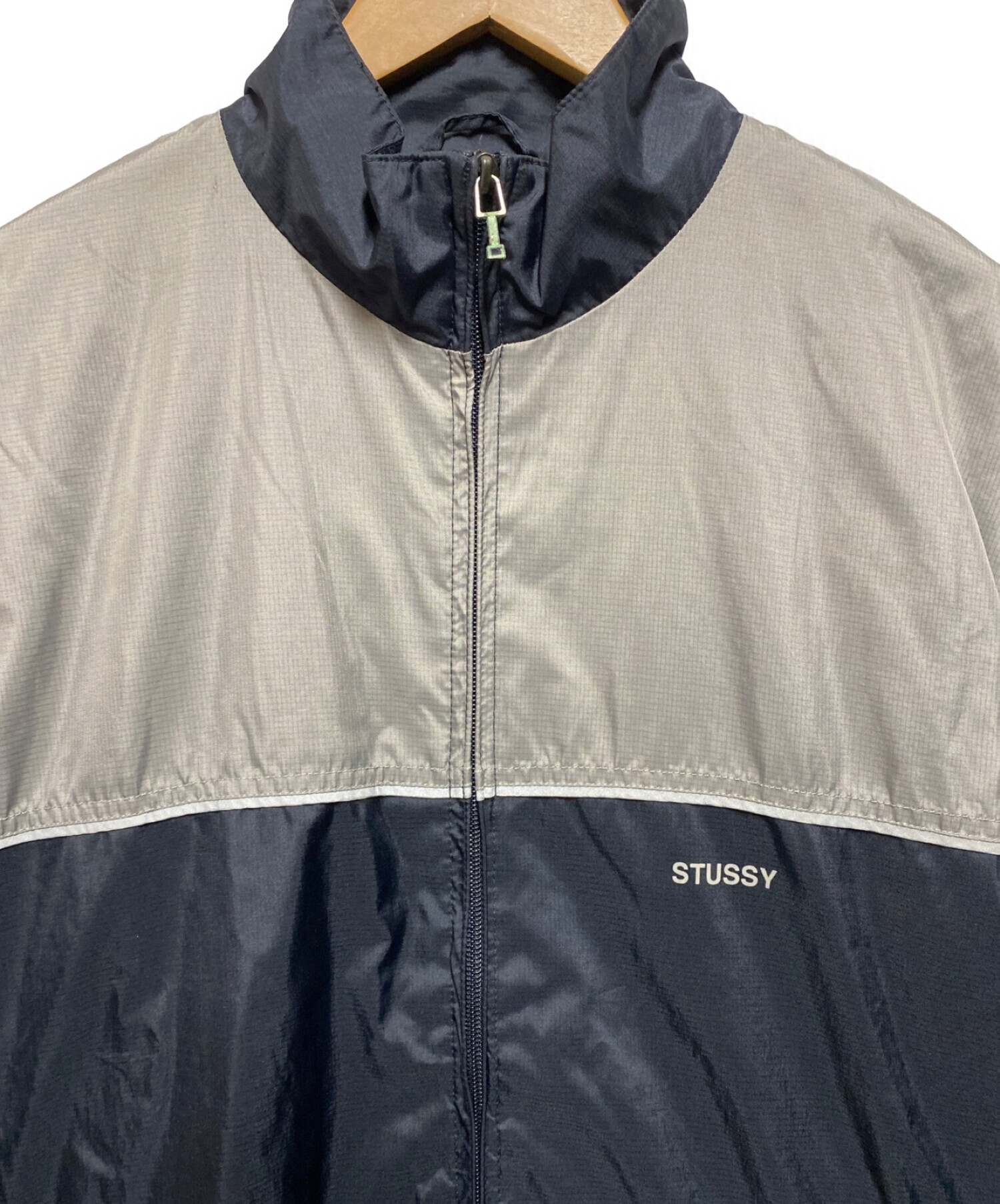 stussy (ステューシー) 00's リフレクターナイロンジャケット ブラック×グレー サイズ:L