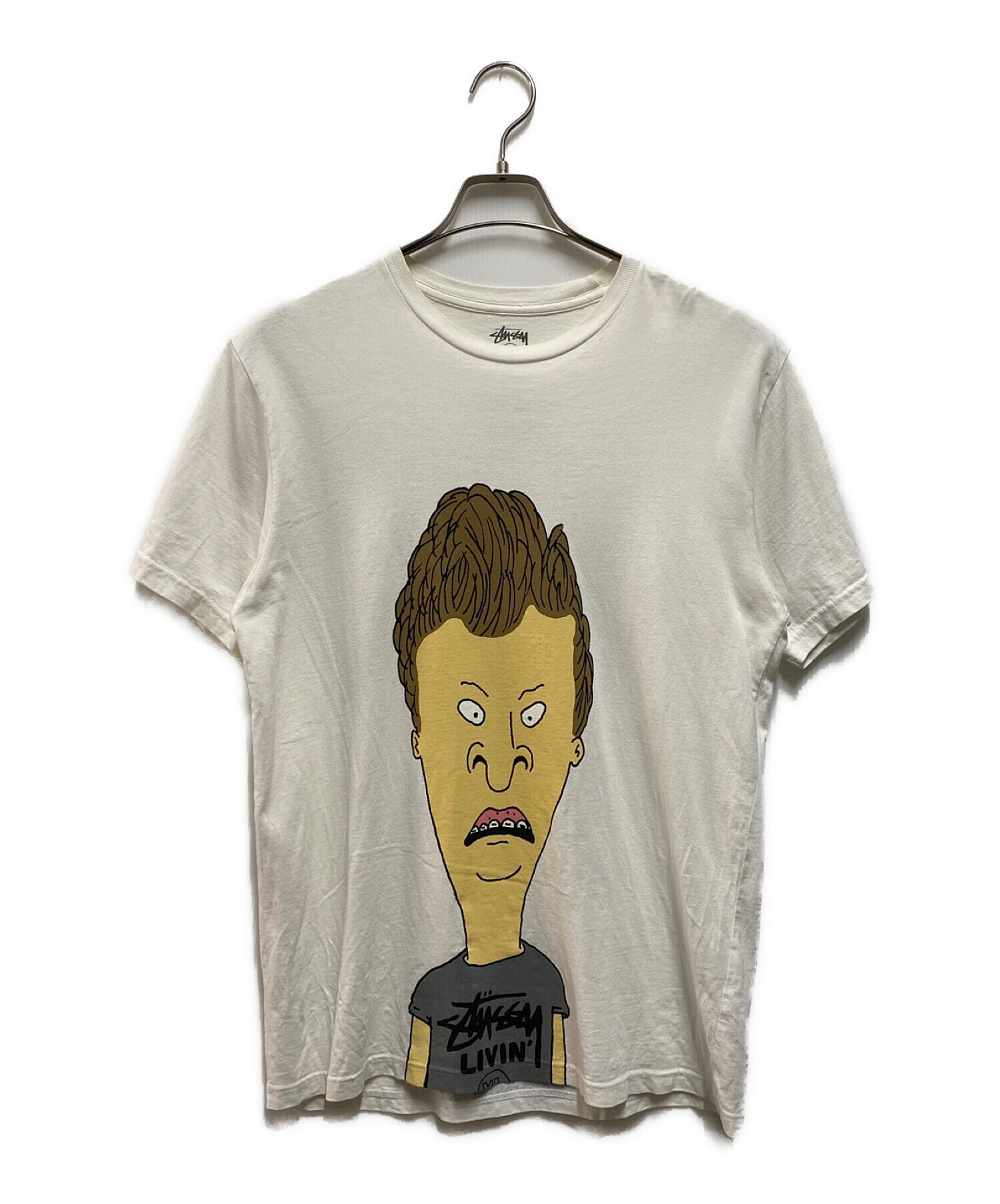 stussy (ステューシー) BEAVIS AND BUTT HEAD TEE ホワイト サイズ:Ｌ