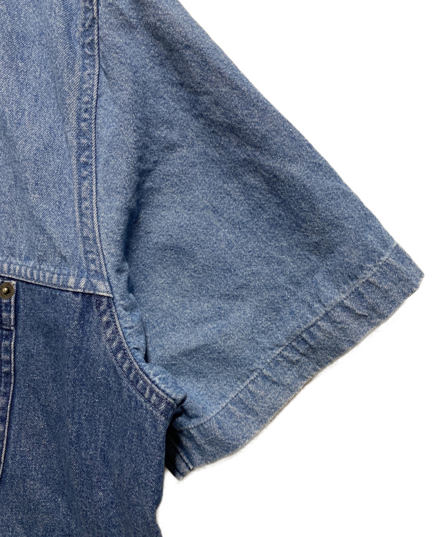 SUPREME (シュプリーム) 2-Tone Denim S/S Shirt ブルー サイズ:М