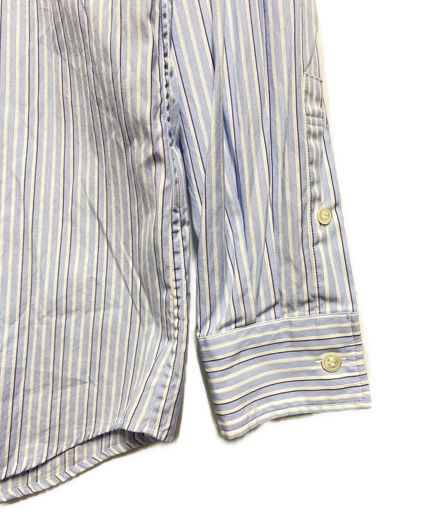 UNDERCOVER (アンダーカバー) PSYCHO ストライプパッチシャツ ブルー サイズ:2