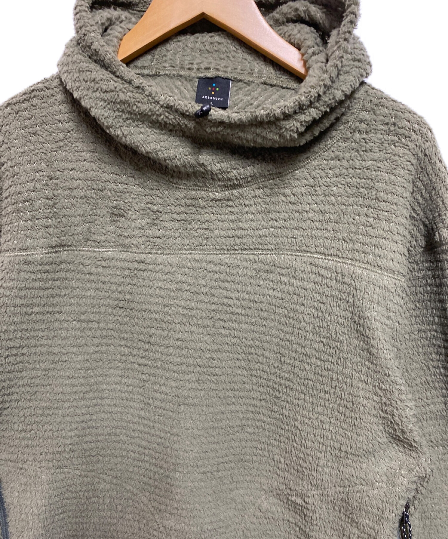 axesquin (アクシーズクイン) High Loft Fleece Hoodie カーキ サイズ:L