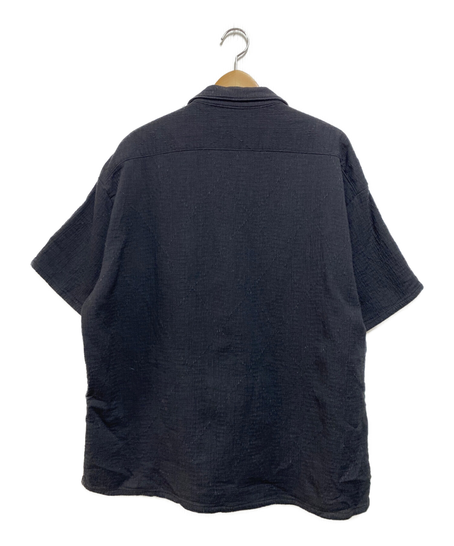 Porter Classic (ポータークラシック) Sashiko Stretch Kerouac Shirt ブラック サイズ:L