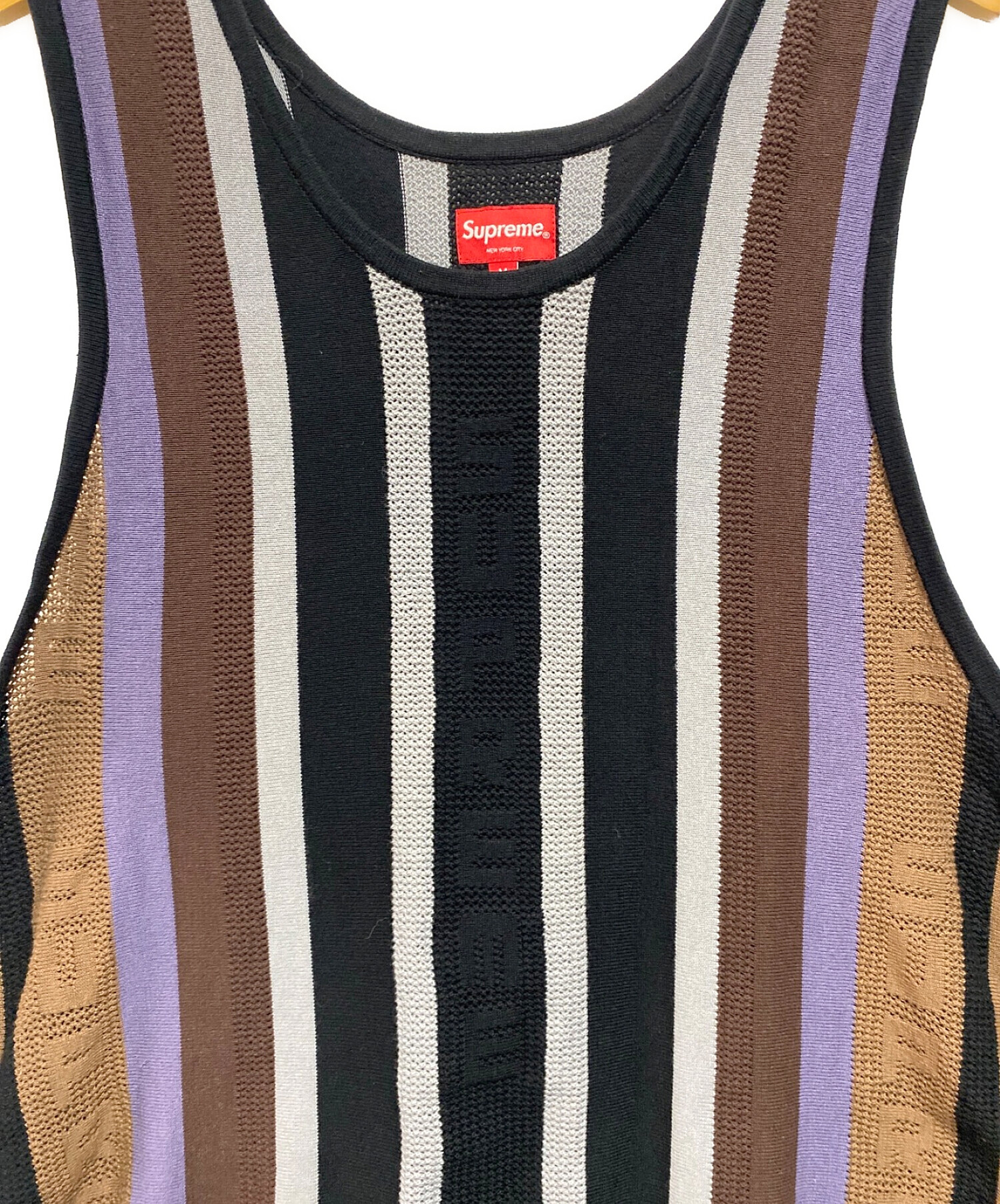 中古・古着通販】SUPREME (シュプリーム) Knit Stripe Tank Top マルチカラー サイズ:М｜ブランド・古着通販  トレファク公式【TREFAC FASHION】スマホサイト