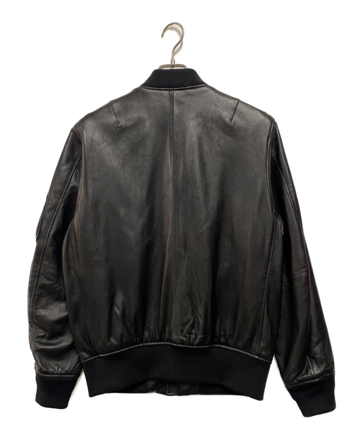 AVIREX (アヴィレックス) シープレザーMA-1ジャケット ブラック サイズ:M