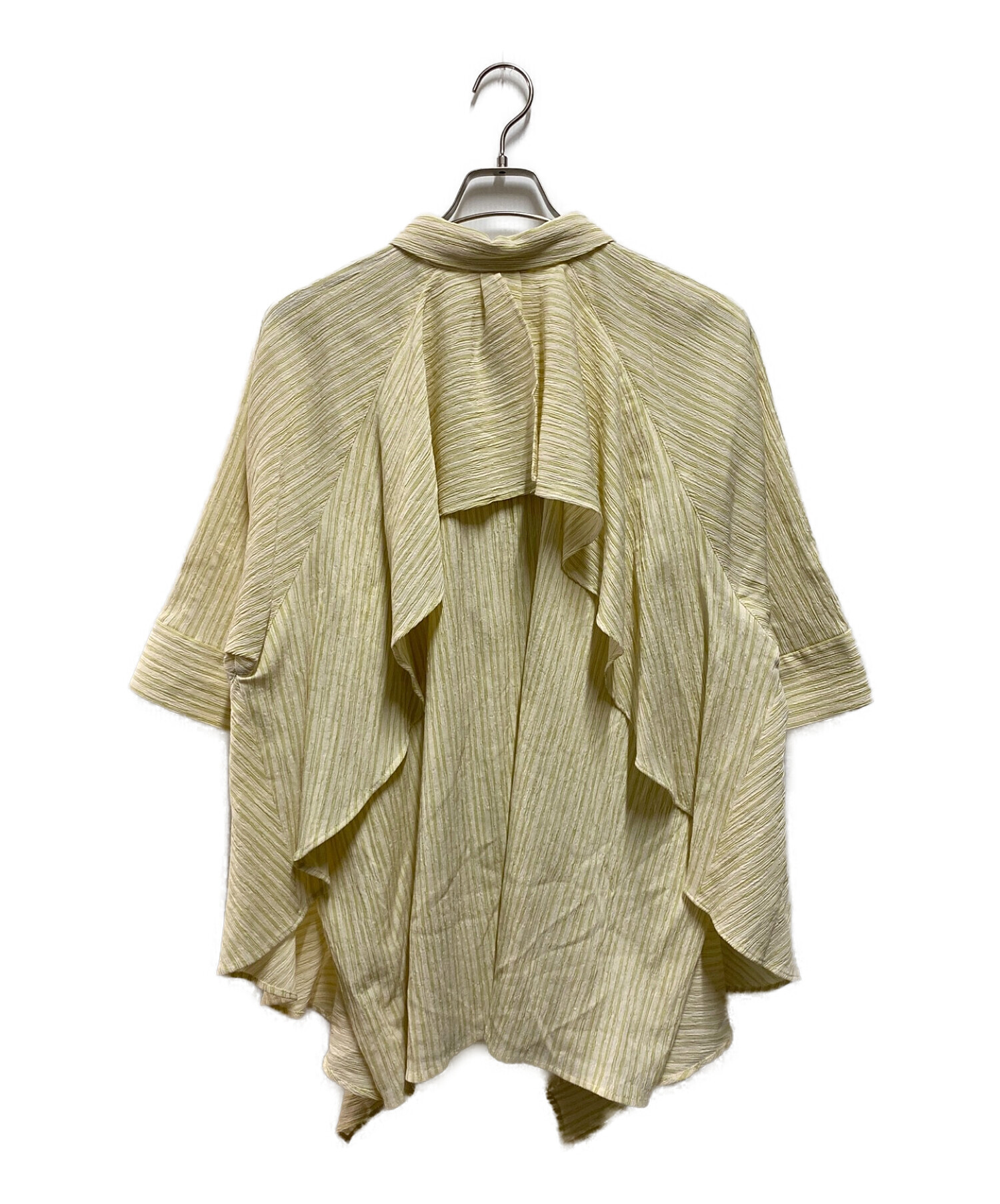 中古・古着通販】CLANE (クラネ) COTTON CREPE BACK FRILL SHIRT