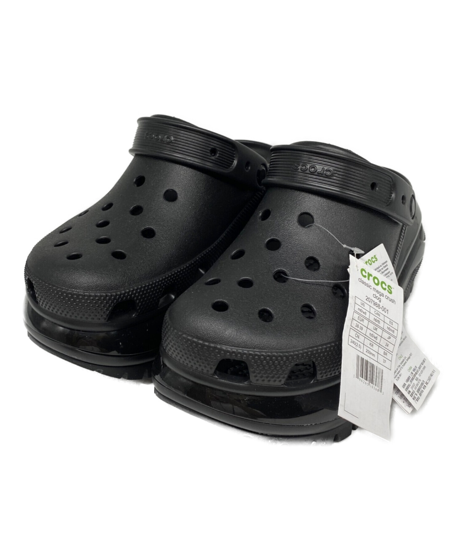 中古・古着通販】crocs (クロックス) MEGA CRUSH ブラック サイズ:UK6