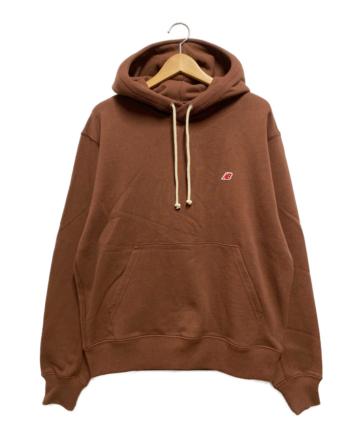 NEW BALANCE (ニューバランス) NB MADE Sweat Hoodie ブラウン サイズ:L