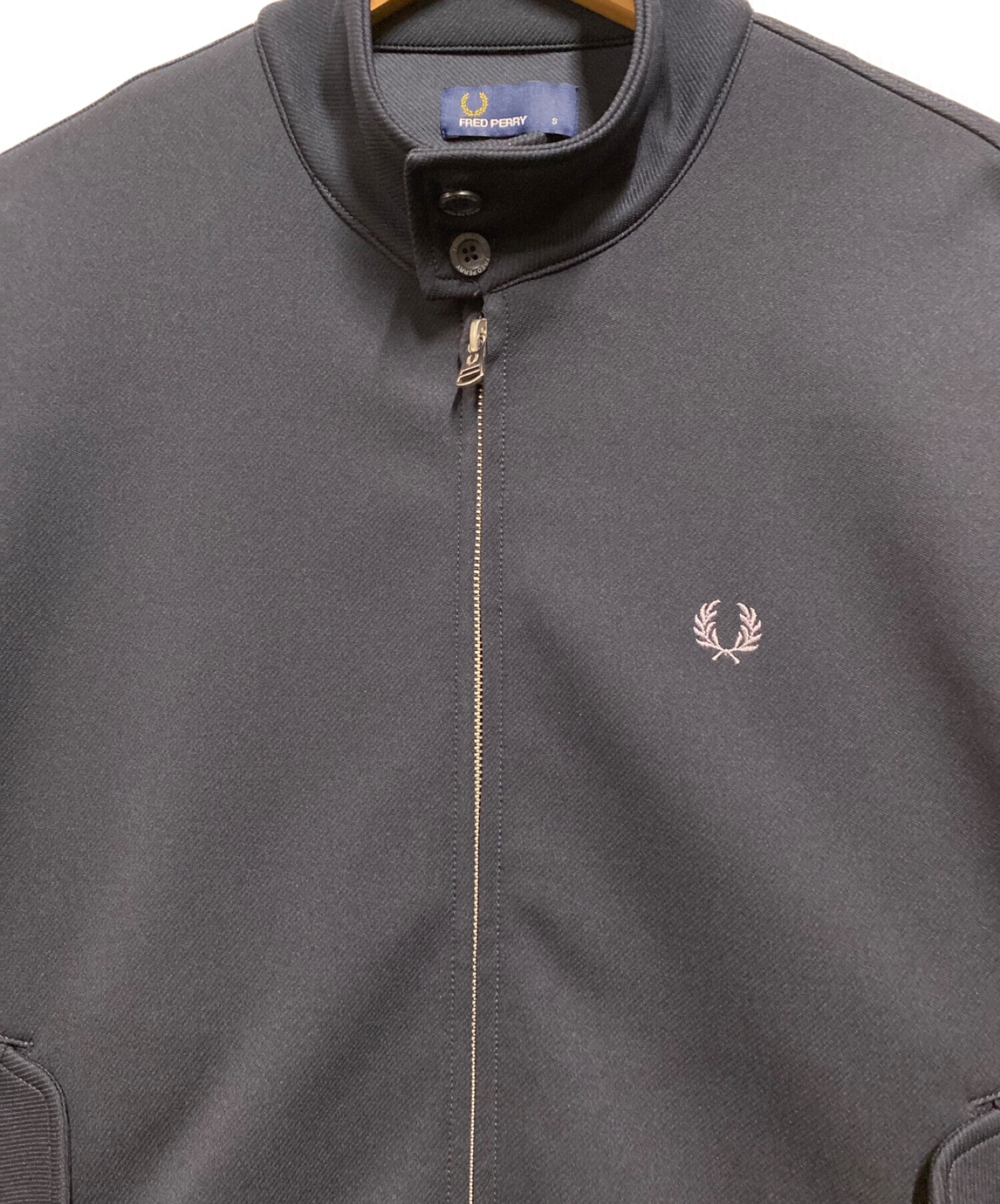 FRED PERRY (フレッドペリー) Jersey Harrington Jacket ブラック サイズ:S