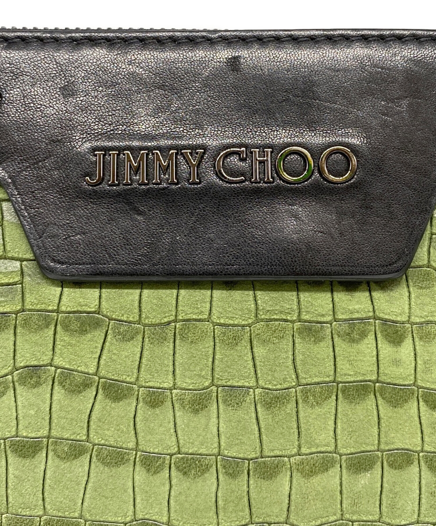 中古・古着通販】JIMMY CHOO (ジミーチュウ) クロコレザークラッチ