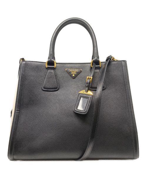 【中古・古着通販】PRADA (プラダ) サフィアーノ2WAYトートバッグ ブラック｜ブランド・古着通販 トレファク公式【TREFAC  FASHION】スマホサイト