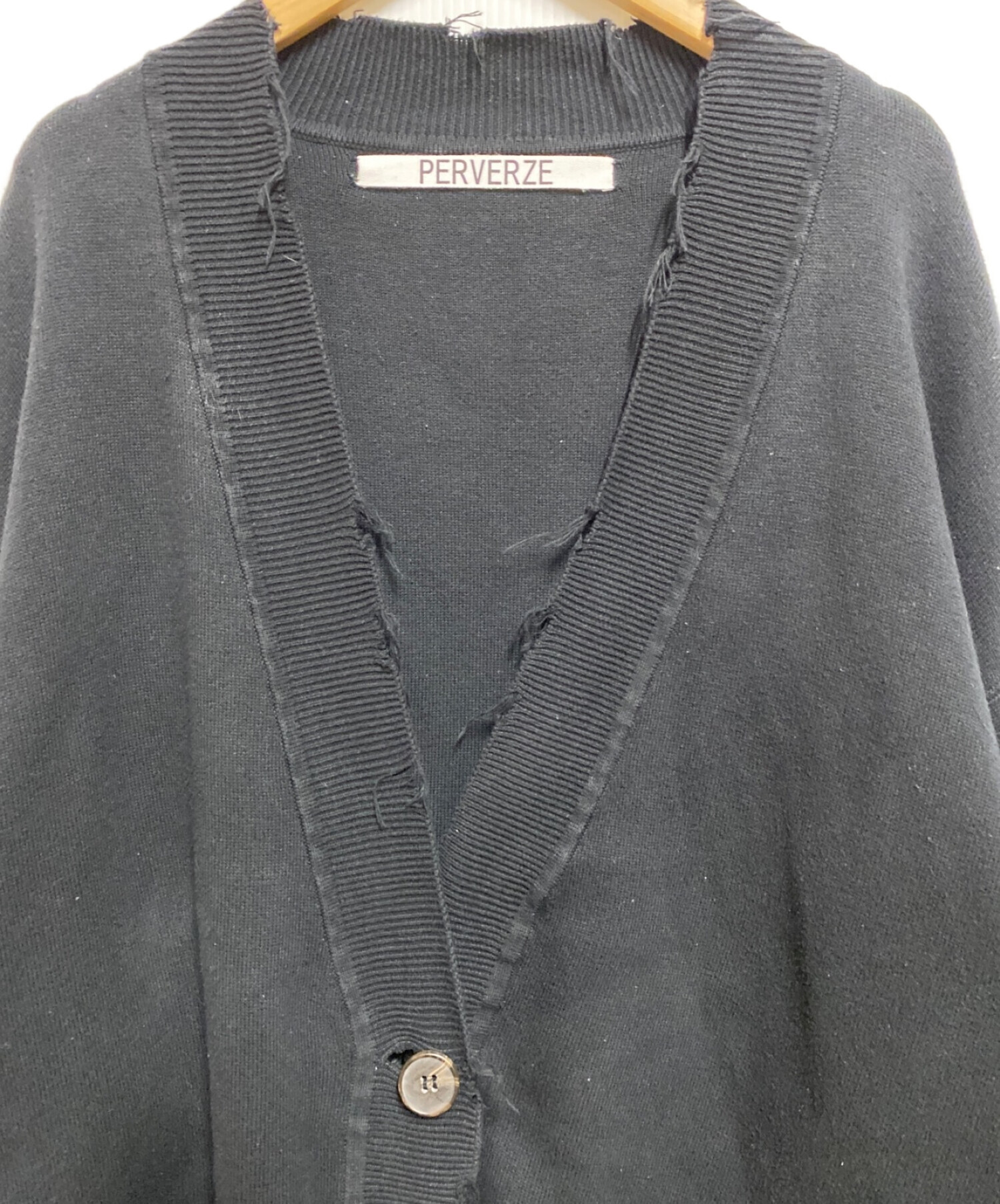 中古・古着通販】PERVERZE (パーバーズ) Crash Short Knit Cardigan