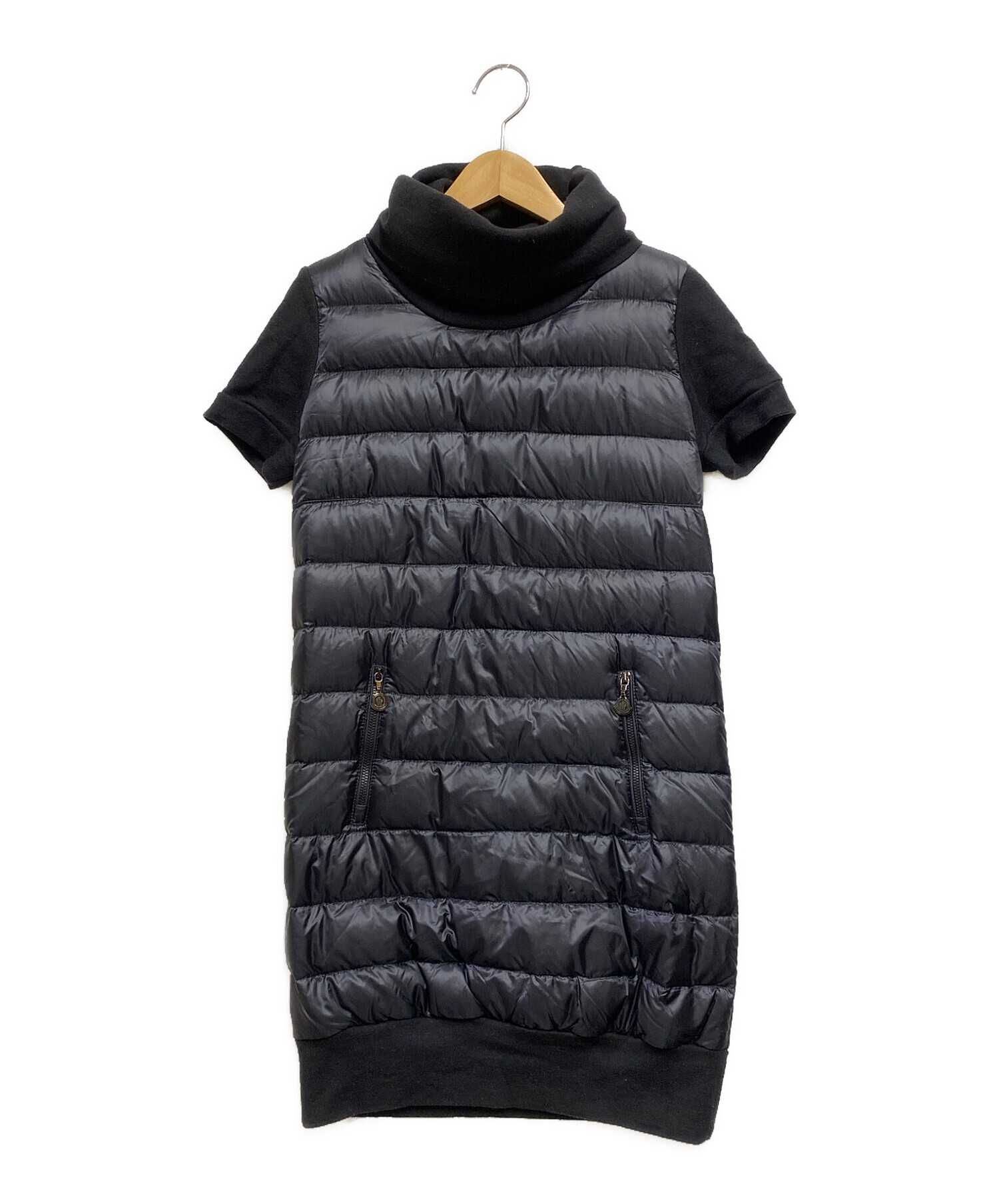 中古・古着通販】MONCLER (モンクレール) ダウン切替ニット ブラック