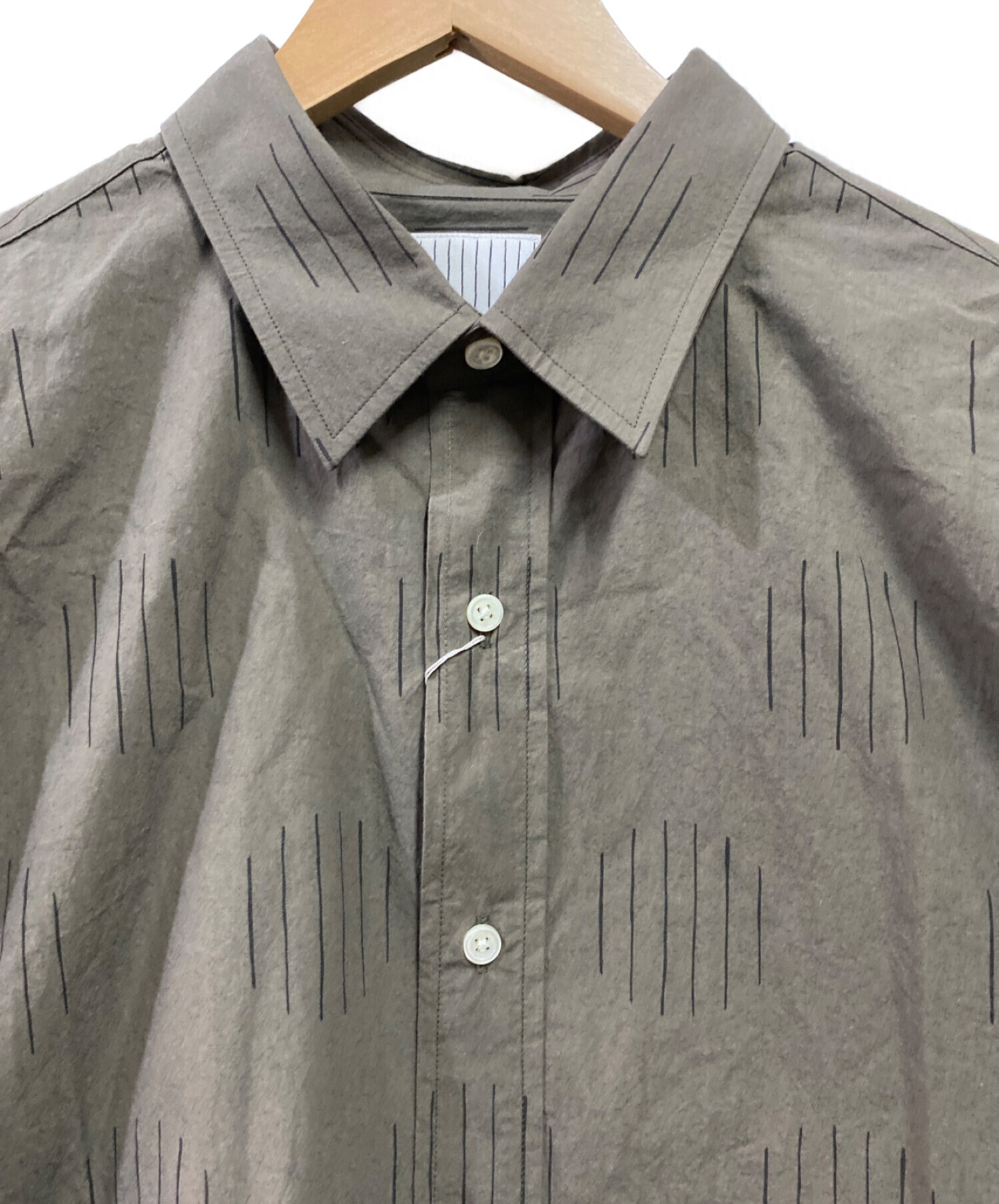 中古・古着通販】Stripes For Creative (ストライプ フォー クリエイティブ) DOT STRIPES SHIRT オリーブ  サイズ:XXXXXL 未使用品｜ブランド・古着通販 トレファク公式【TREFAC FASHION】スマホサイト