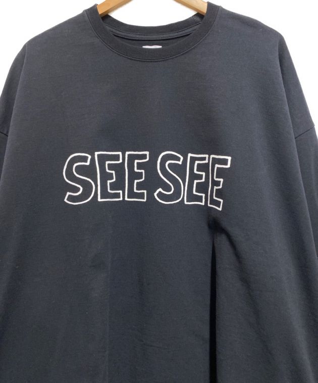 SEESEE (シーシー) SUPER BIG LS TEE NEW FONT BIG LOGO ブラック サイズ:XL