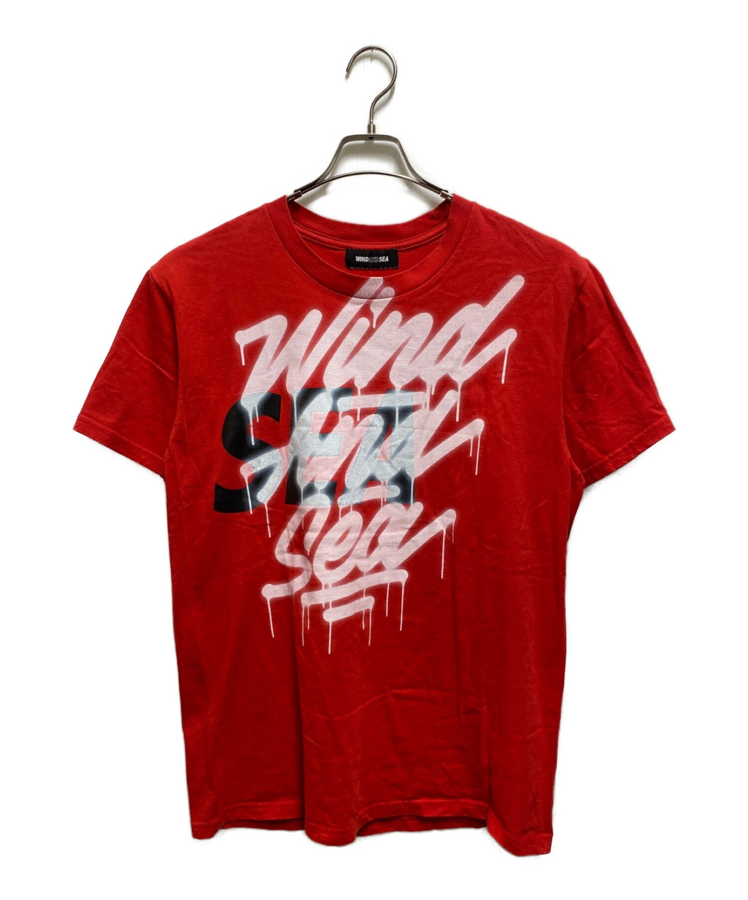 安い買いL 赤 WIND AND SEA ウィンダンシー Tシャツ キムタク着 Tシャツ/カットソー(半袖/袖なし)