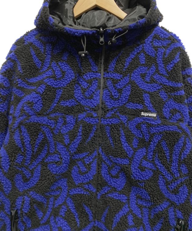 SUPREME (シュプリーム) Celtic Knot Reversible WINDSTOPPER Fleece Hooded Jacket  ネイビー サイズ:L