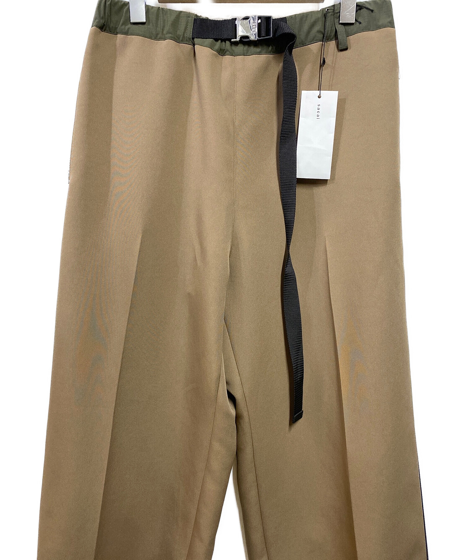 sacai (サカイ) Technical Jersey Pants ブラウン サイズ:4 未使用品