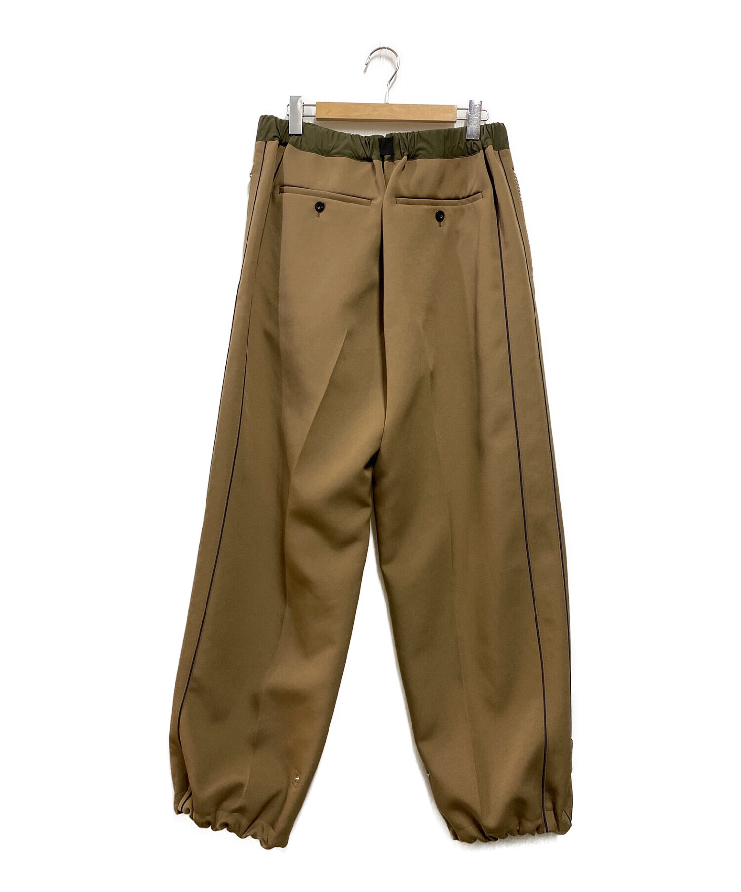 sacai (サカイ) Technical Jersey Pants ブラウン サイズ:4 未使用品