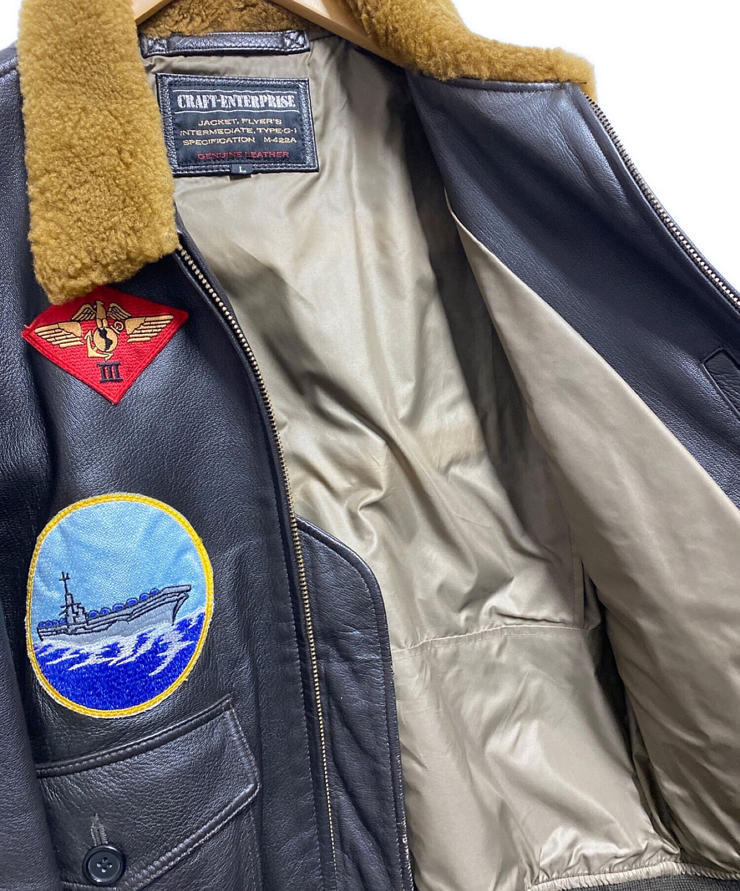 中古・古着通販】CRAFT-ENTERPRISE (クラフトエンタープライズ) TOPGUN MAVERICK CUSTOM G-1 JACKET  ブラウン サイズ:L｜ブランド・古着通販 トレファク公式【TREFAC FASHION】スマホサイト