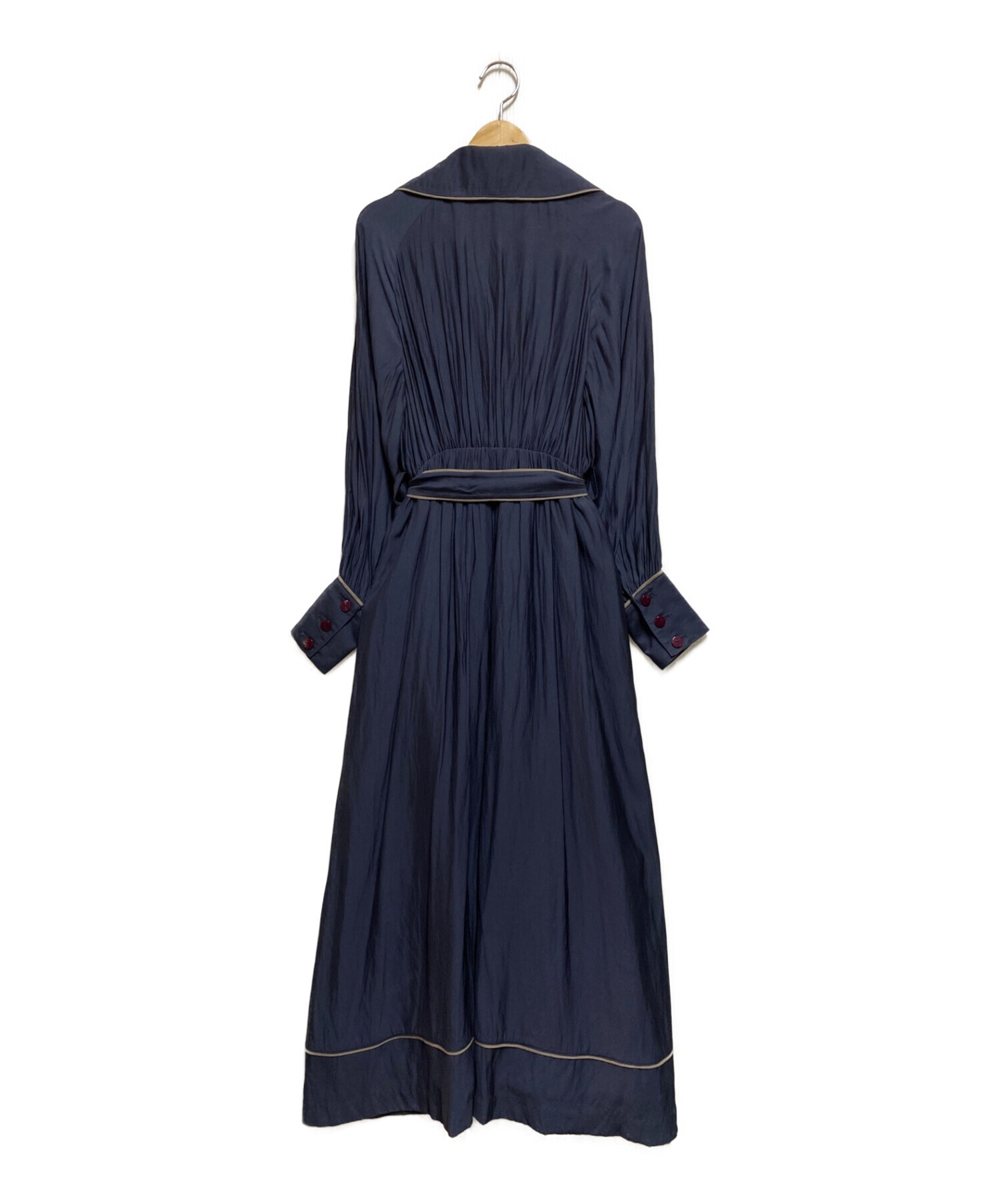 Ameri (アメリ) LOOSE TRENCH LIKE DRESS ネイビー サイズ:S