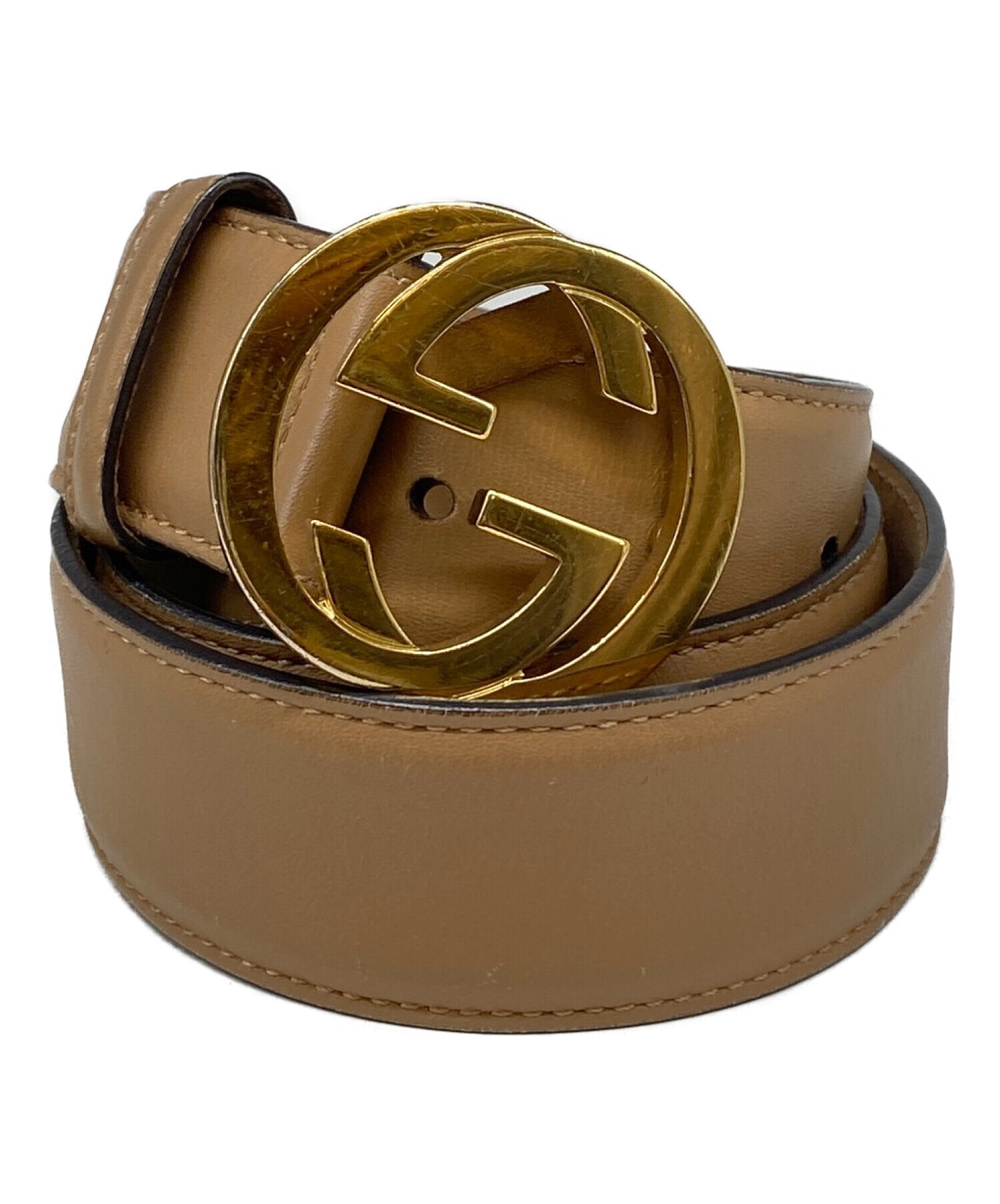 中古・古着通販】GUCCI (グッチ) インターロッキングGGレザーベルト