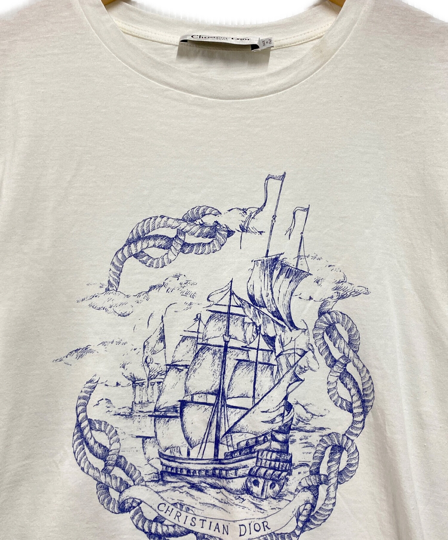 中古・古着通販】Christian Dior (クリスチャン ディオール) VESSEL コットンジャージリネンTシャツ ホワイト  サイズ:XS｜ブランド・古着通販 トレファク公式【TREFAC FASHION】スマホサイト